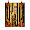 Macaron Balancing Tower Wall Art Poster 24×36 Art Deco Bar Area Decor Maximalist Print