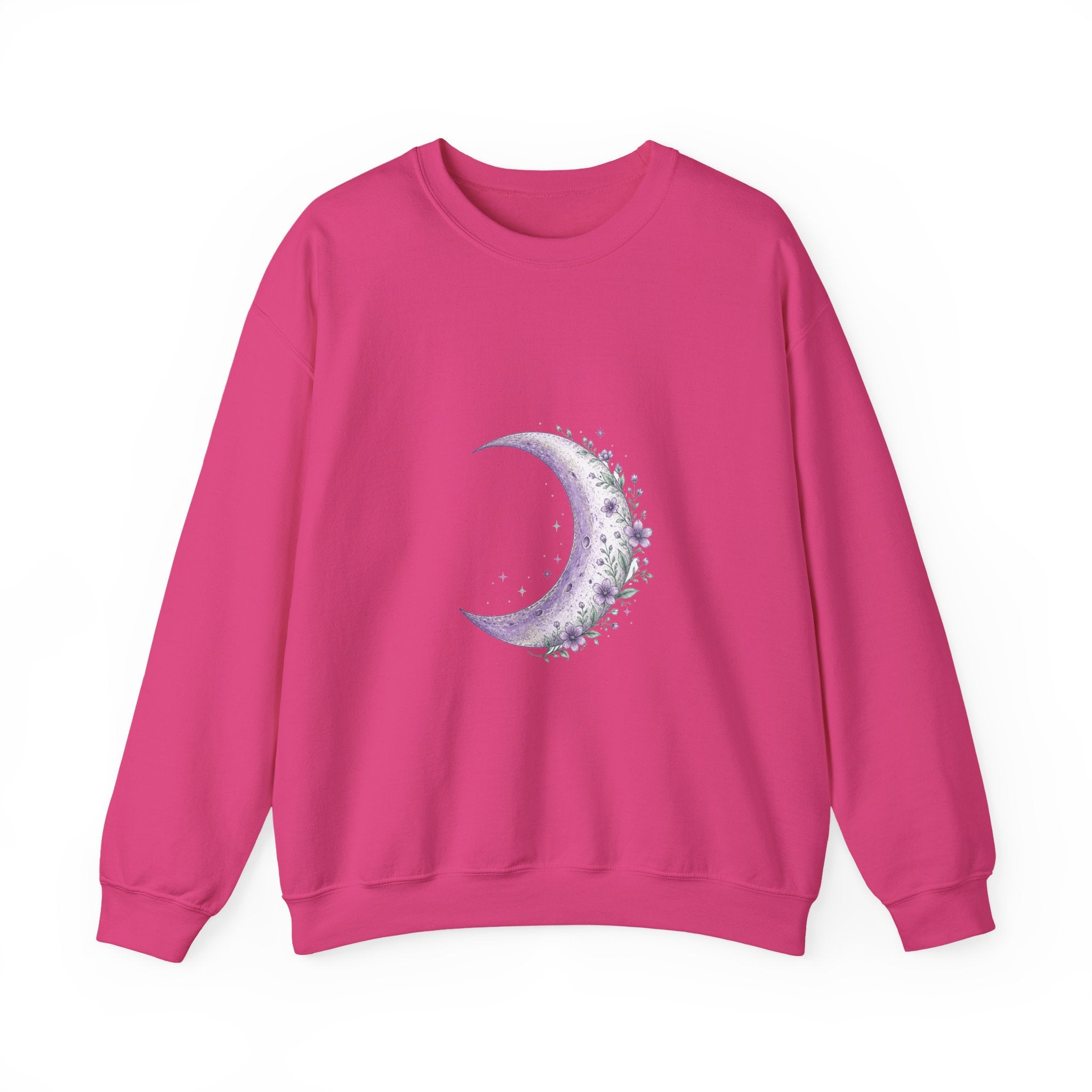 Matching Couple Sweatshirt - Waxing & Waning Moon Matching Couple Comfort Colors Crew Hand-Drawn Art His Hers Anniversary Gift - Design A
