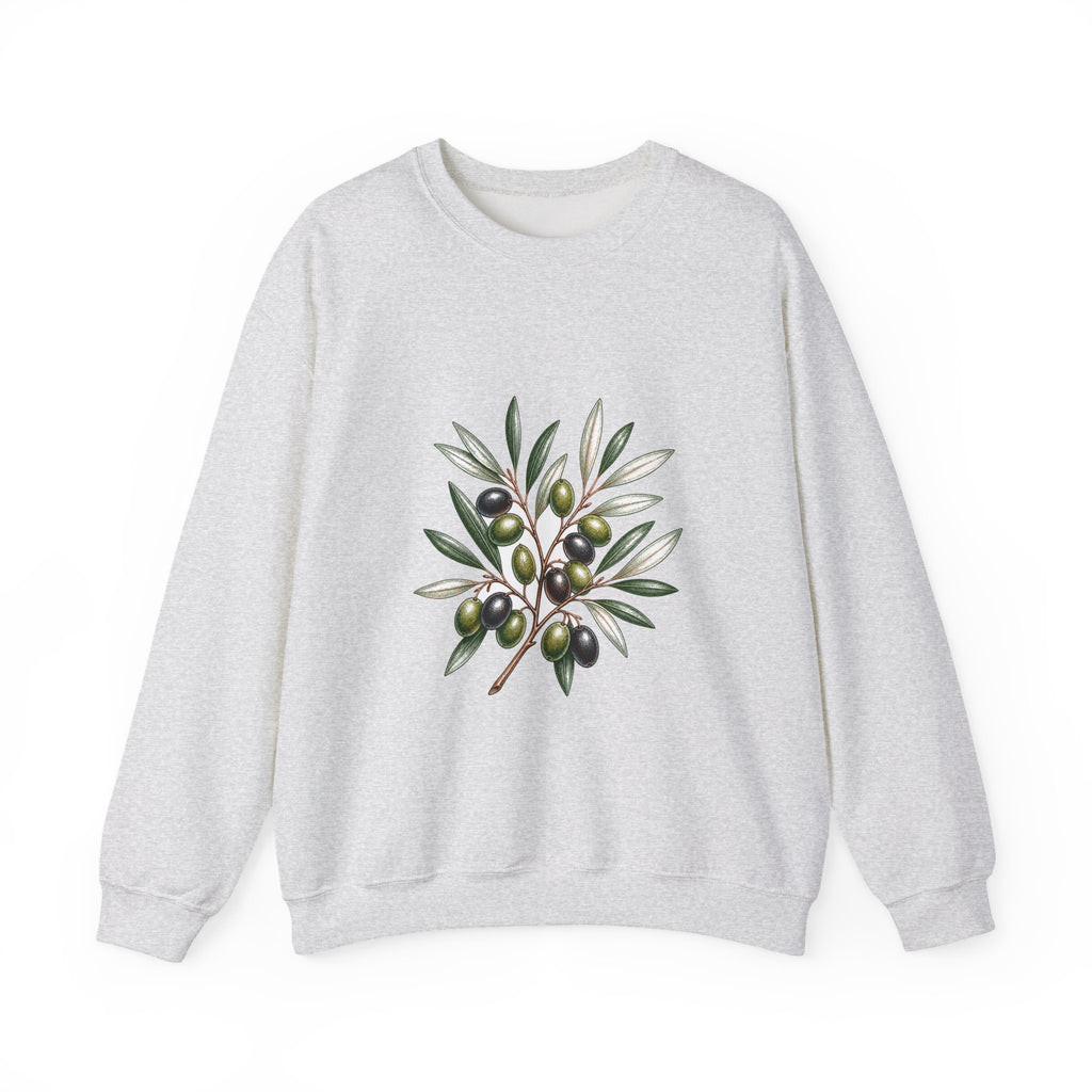 Matching Couple Sweatshirt - Olive Branch & Fig Matching Couple Premium Fleece Sweatshirt Hand-Drawn Art His Hers Anniversary Gift - Design A