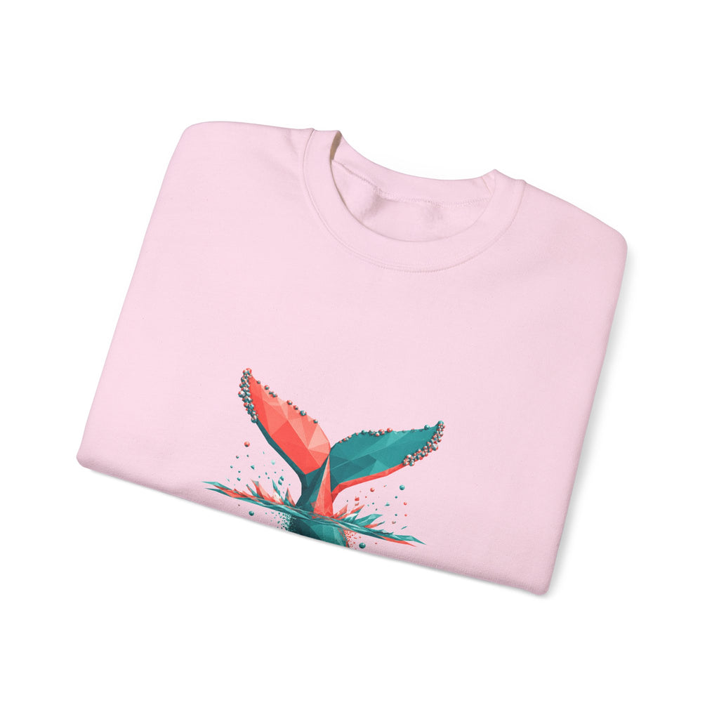 Matching Couple Sweatshirt - Eagle & Whale Matching Couple Comfort Colors Crew Geometric Art His Hers Love Gift - Design B