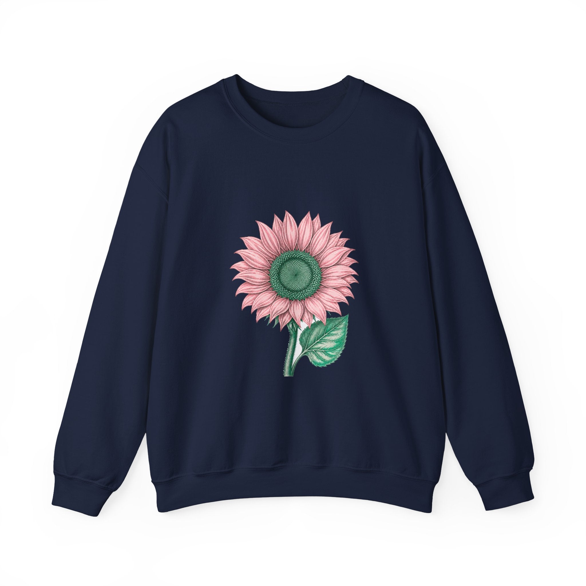 Matching Couple Sweatshirt - Sunflower & Moonflower Matching Couple Crewneck Sweatshirt Vintage Art His Hers Wedding Gift - Design A