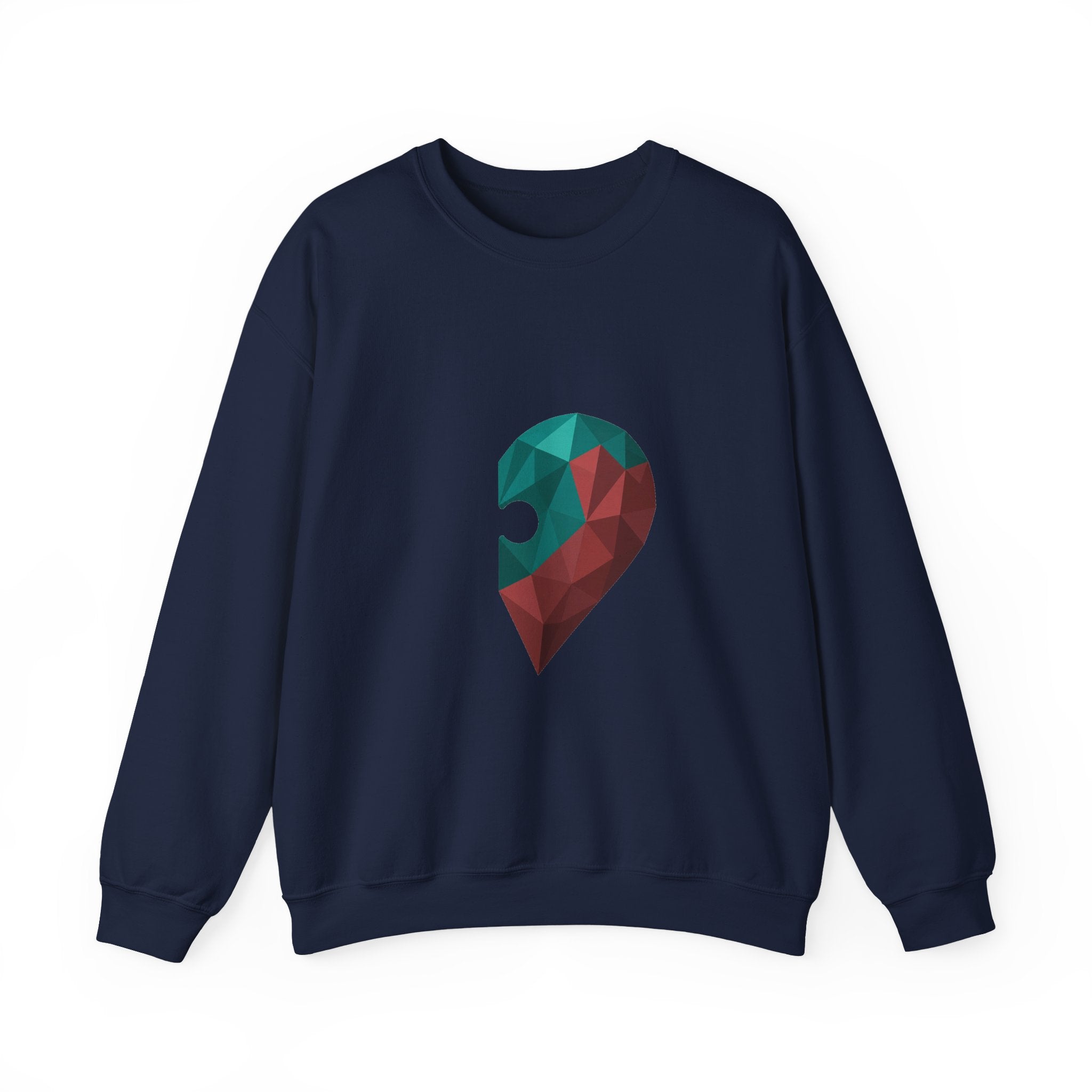 Matching Couple Sweatshirt - Puzzle Pieces Matching Couple Premium Fleece Sweatshirt Geometric Art His Hers Love Gift - Design B