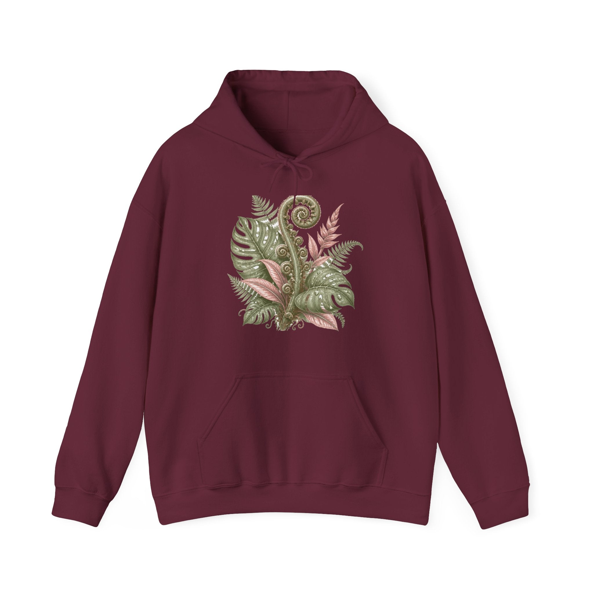 Matching Couple Sweatshirt - Desert & Rainforest Matching Couple Hooded Sweatshirt Vintage Art His Hers Wedding Gift - Design B