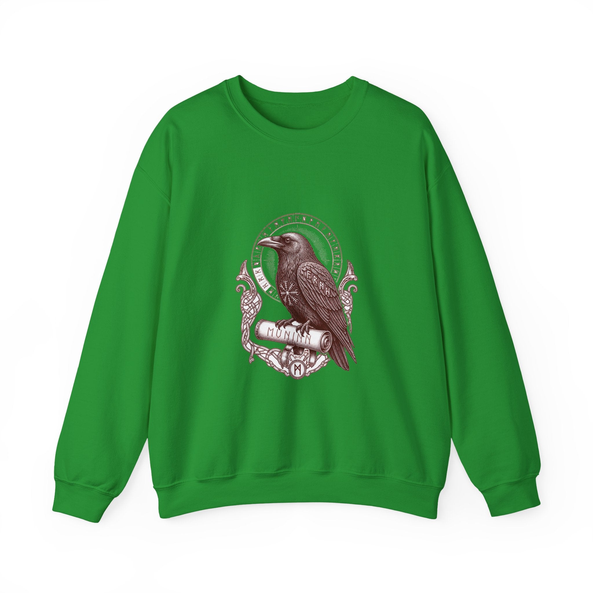 Matching Couple Sweatshirt - Huginn & Muninn Matching Couple Premium Fleece Sweatshirt Vintage Art His Hers Honeymoon Gift - Design B