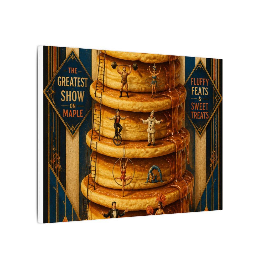 Pancake Stack Platform Wall Art Canvas 16×20 Art Deco Entryway Decor Maximalist Print