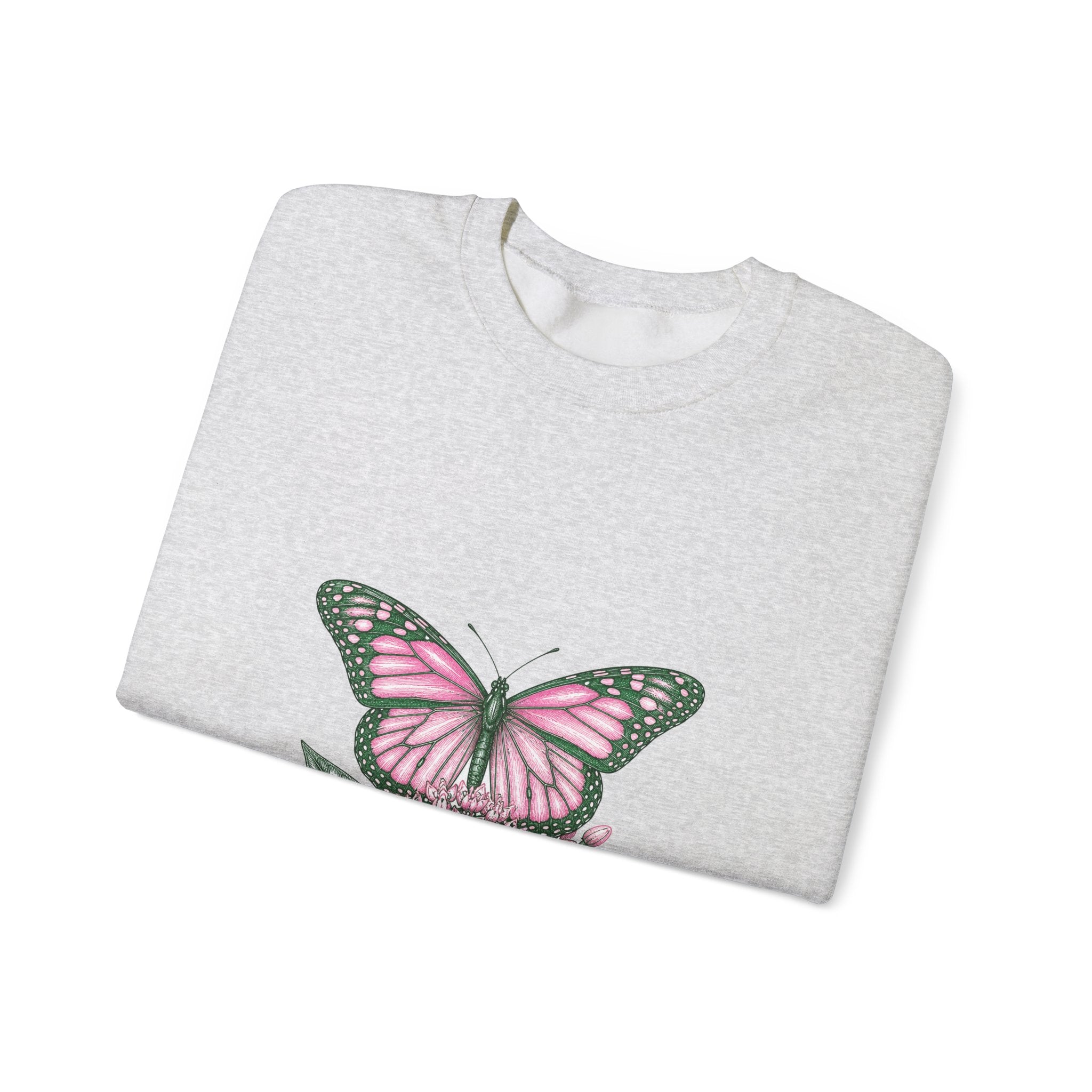 Matching Couple Sweatshirt - Butterfly & Moth Matching Couple Crewneck Sweatshirt Hand-Drawn Art His Hers Best Friend Gift - Design A