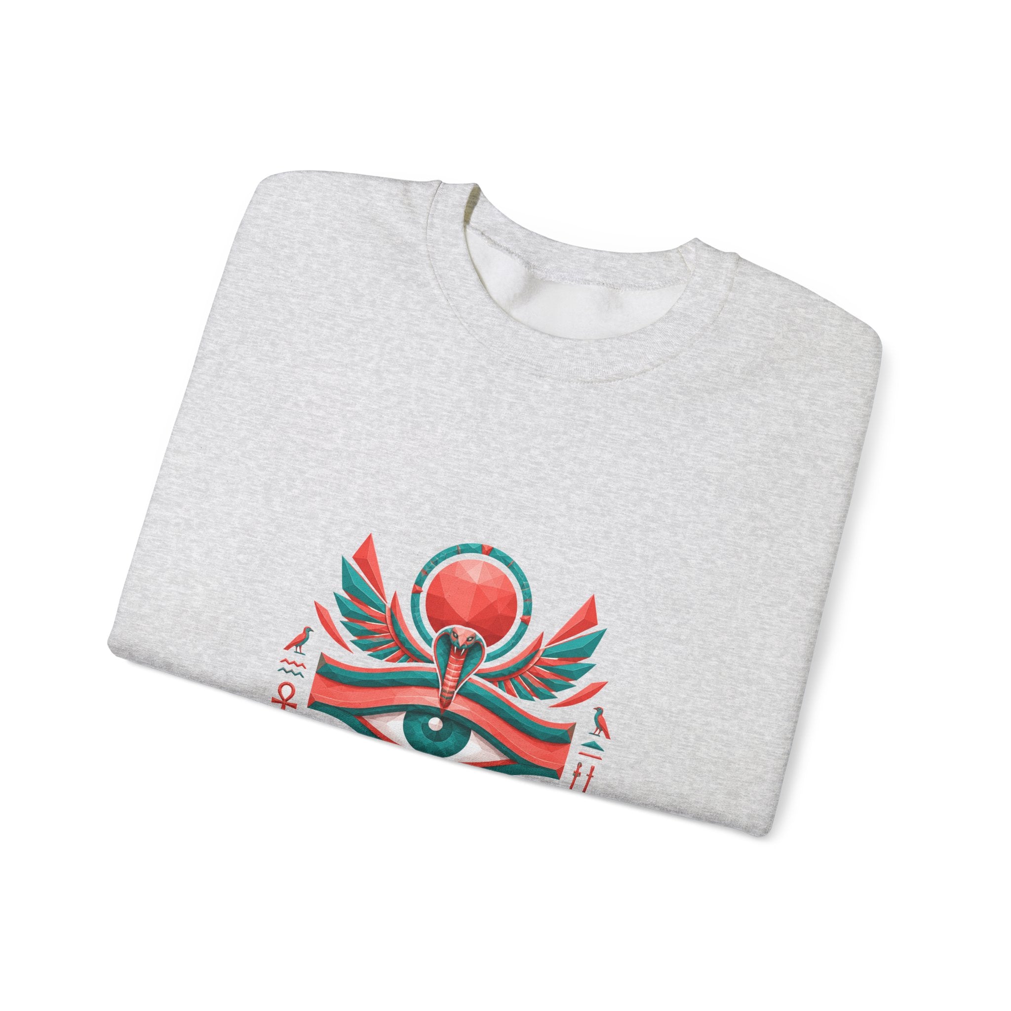 Matching Couple Sweatshirt - Eye of Ra & Horus Matching Couple Comfort Colors Crew Geometric Art His Hers Love Gift - Design A