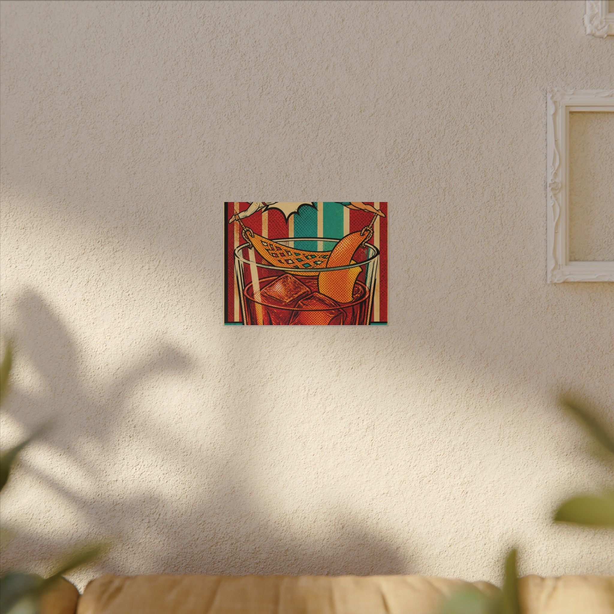 Negroni Trapeze Act Wall Art Canvas 24×36 Pop Art Restaurant Decor Maximalist Print