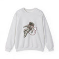 Matching Couple Sweatshirt - Astronaut & Planet Matching Couple Crewneck Sweatshirt Vintage Art His Hers Wedding Gift - Design A