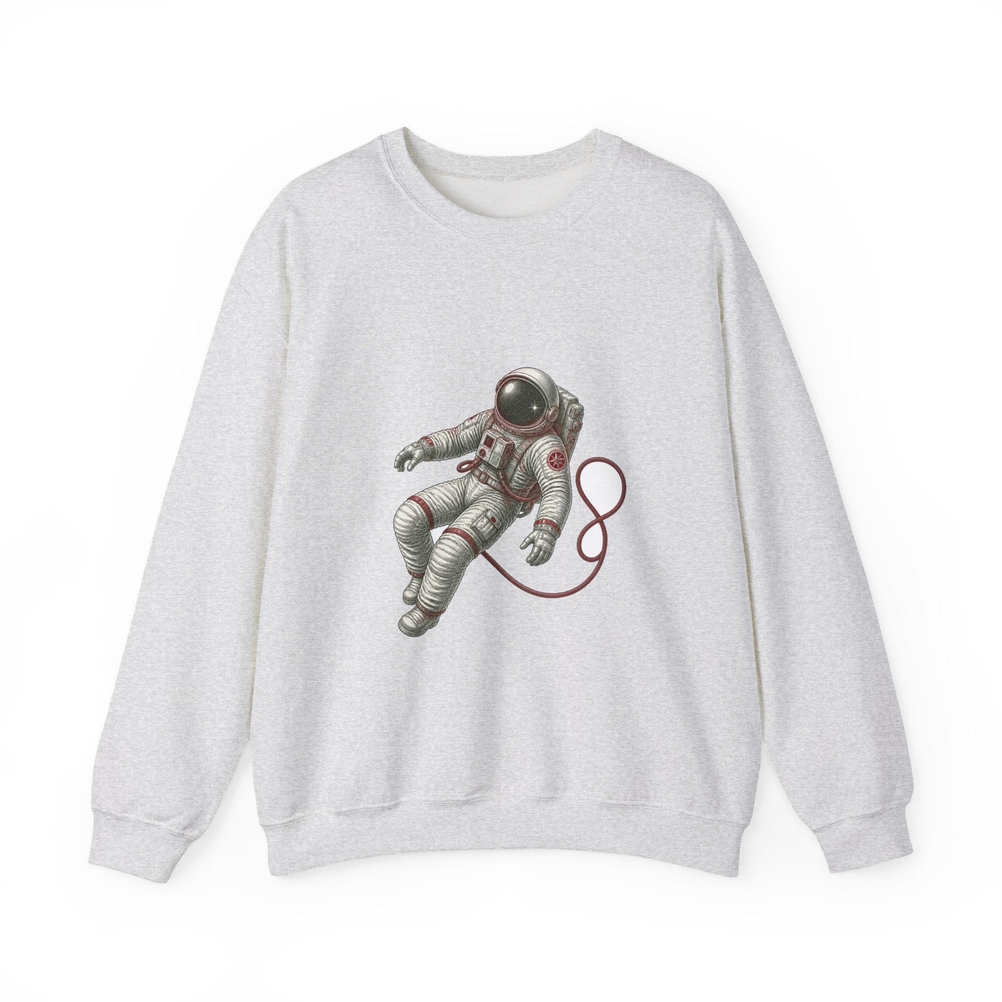 Matching Couple Sweatshirt - Astronaut & Planet Matching Couple Crewneck Sweatshirt Vintage Art His Hers Wedding Gift - Design A