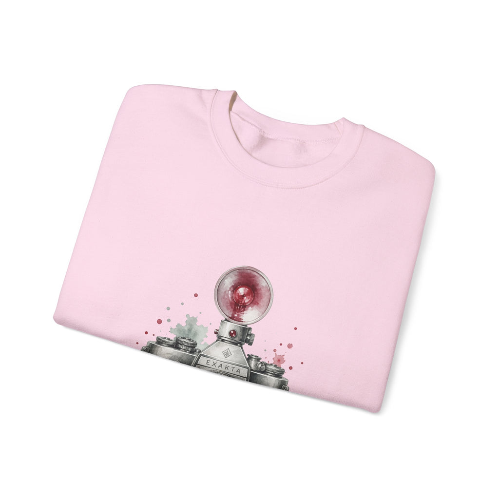 Matching Couple Sweatshirt - Camera & Film Matching Couple Comfort Colors Crew Watercolor Art His Hers Birthday Gift - Design A