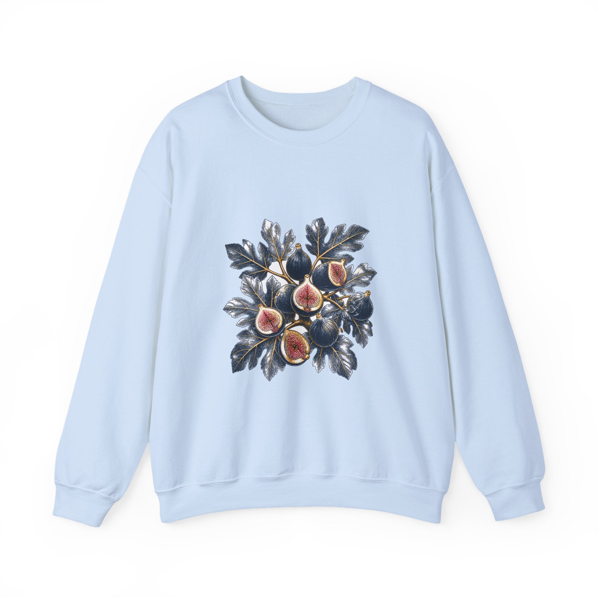 Matching Couple Sweatshirt - Olive Branch & Fig Matching Couple Crewneck Sweatshirt Hand-Drawn Art His Hers Best Friend Gift - Design B