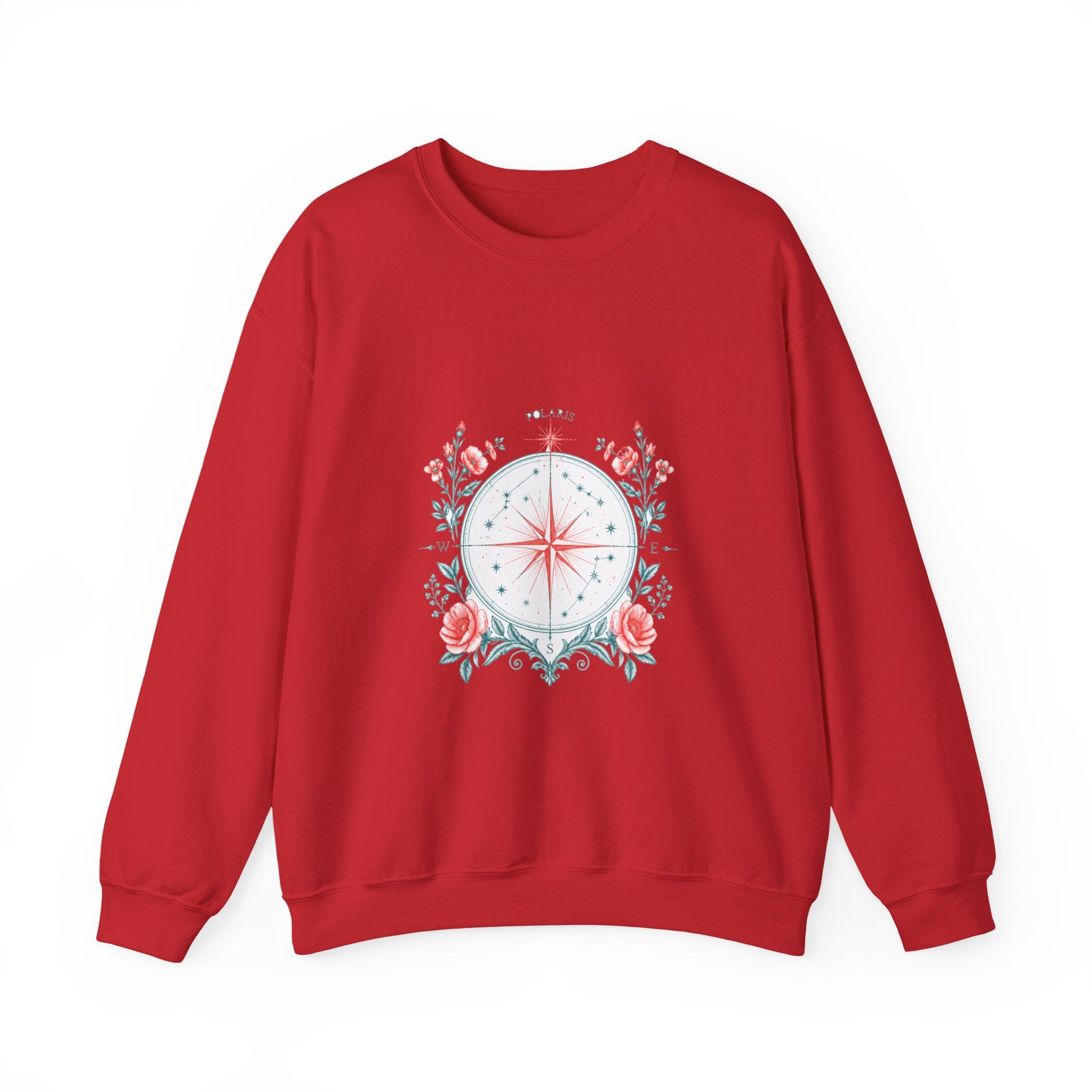 Matching Couple Sweatshirt - Shooting Star & North Star Matching Couple Premium Fleece Sweatshirt Vintage Art His Hers Honeymoon Gift - Design B