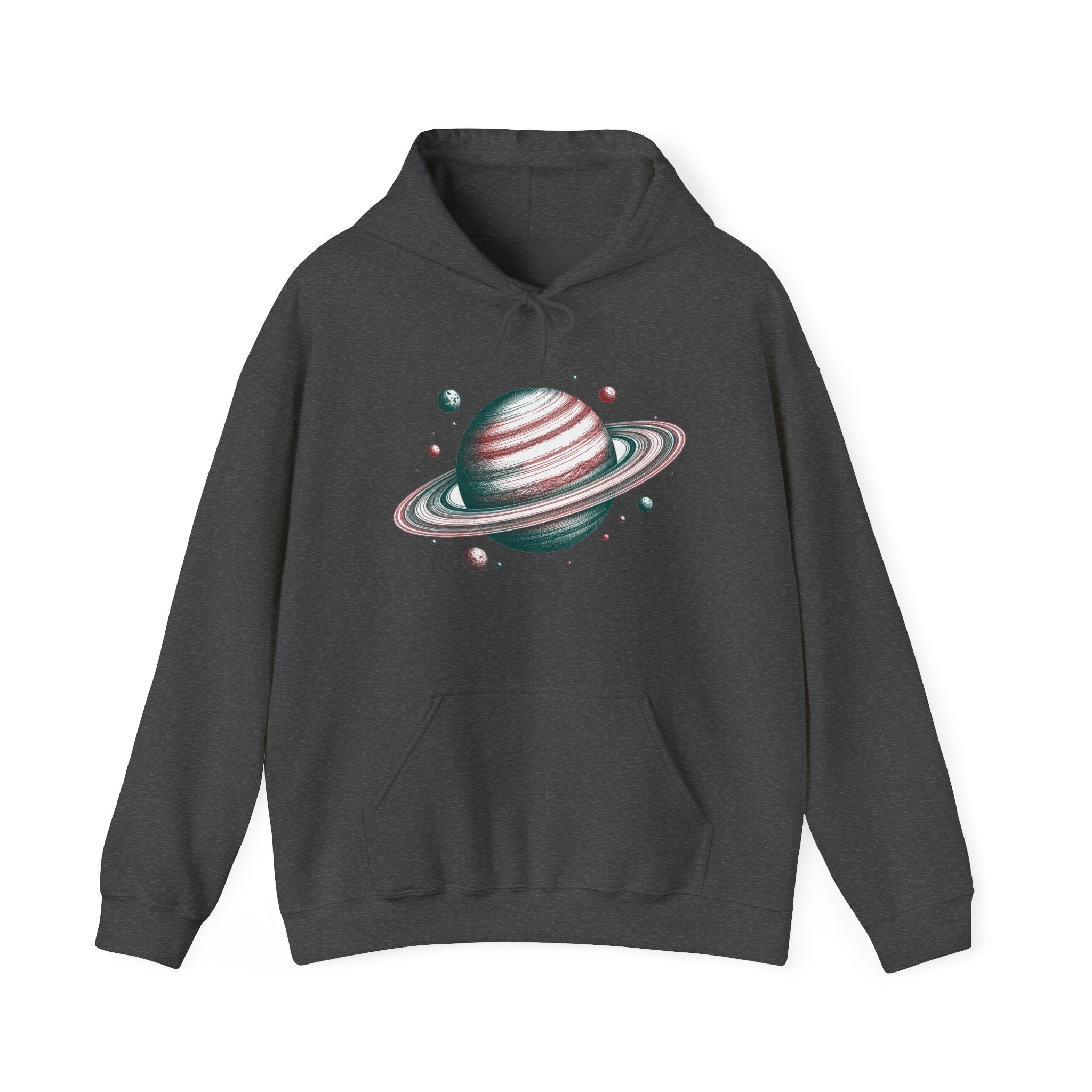 Matching Couple Sweatshirt - Saturn & Jupiter Matching Couple Hooded Sweatshirt Hand-Drawn Art His Hers Best Friend Gift - Design A