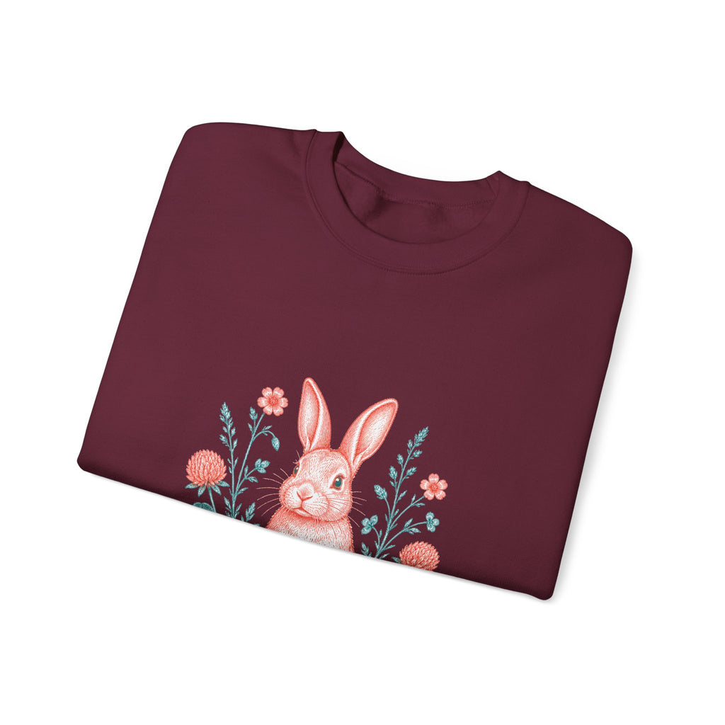 Matching Couple Sweatshirt - Fox & Rabbit Matching Couple Premium Fleece Sweatshirt Vintage Art His Hers Honeymoon Gift - Design B