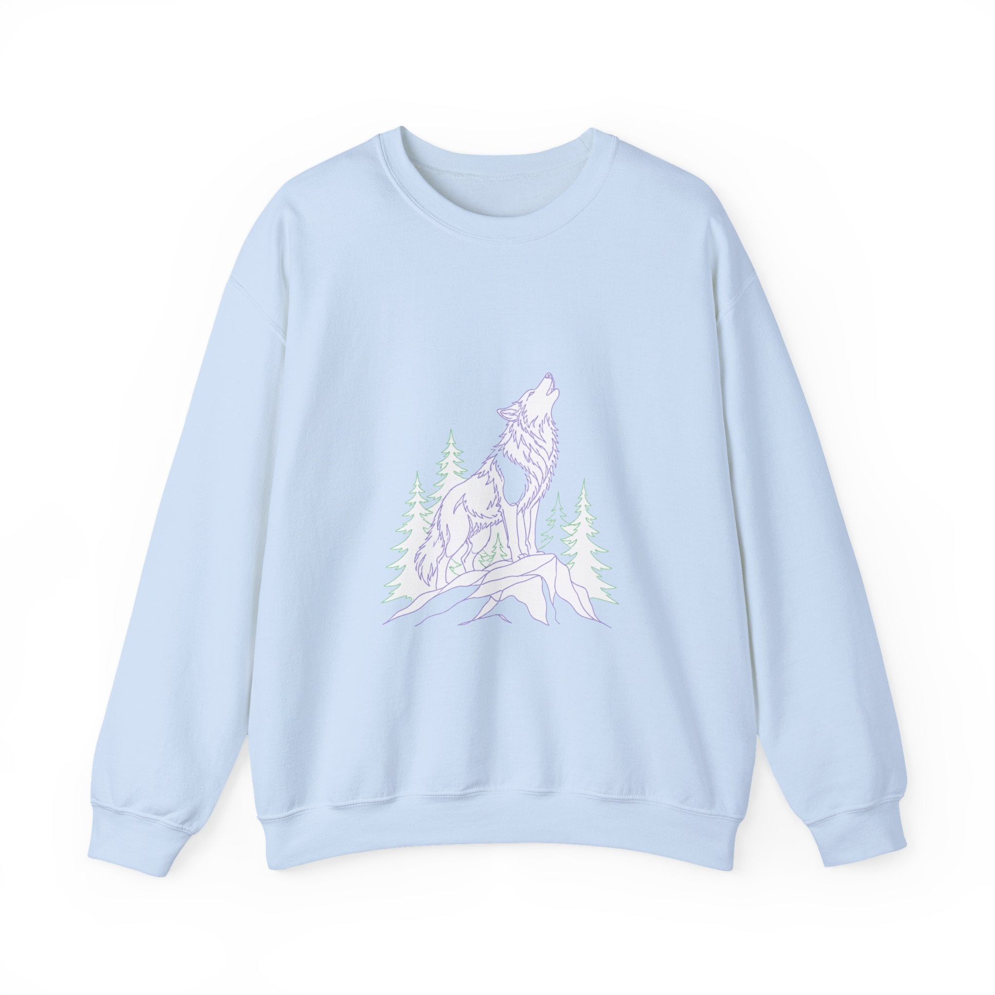 Matching Couple Sweatshirt - Wolf & Dove Matching Couple Premium Fleece Sweatshirt Minimalist Art His Hers Christmas Gift - Design A