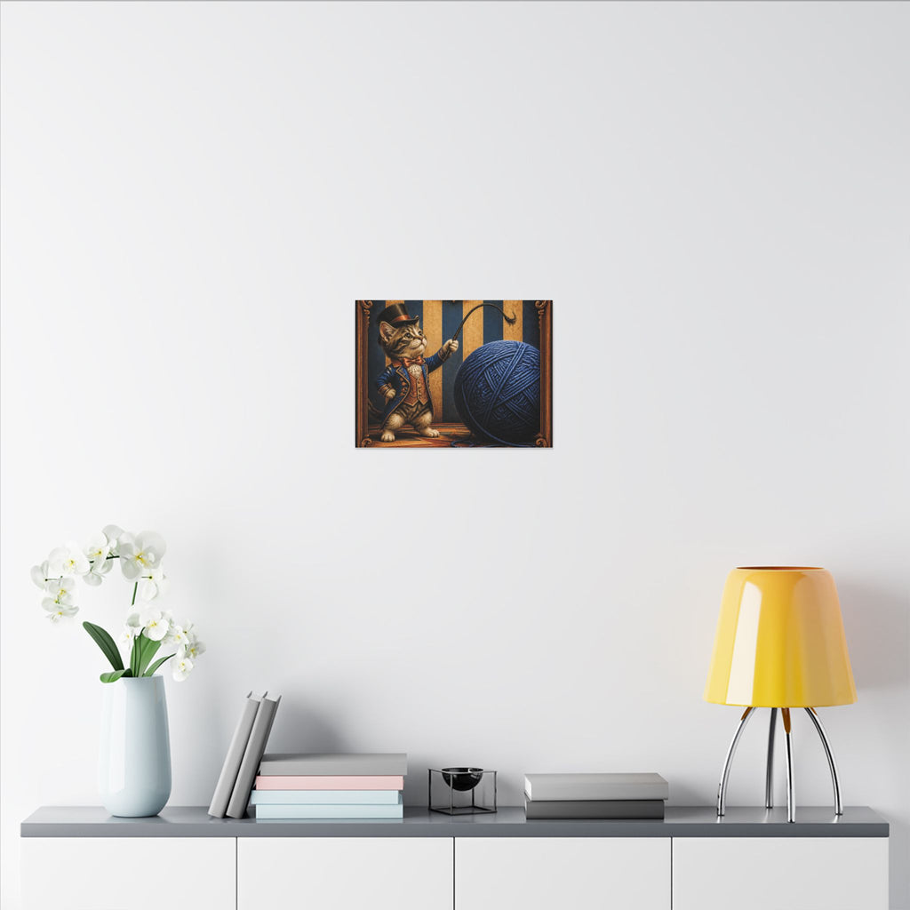 Cat Lion Tamer Wall Art Canvas 24×36 Baroque Studio Decor Maximalist Print
