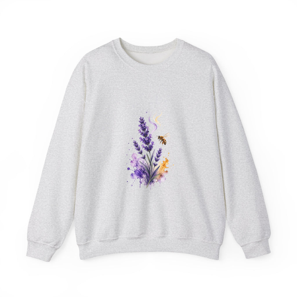 Matching Couple Sweatshirt - Lavender & Thistle Matching Couple Crewneck Sweatshirt Watercolor Art His Hers Engagement Gift - Design A