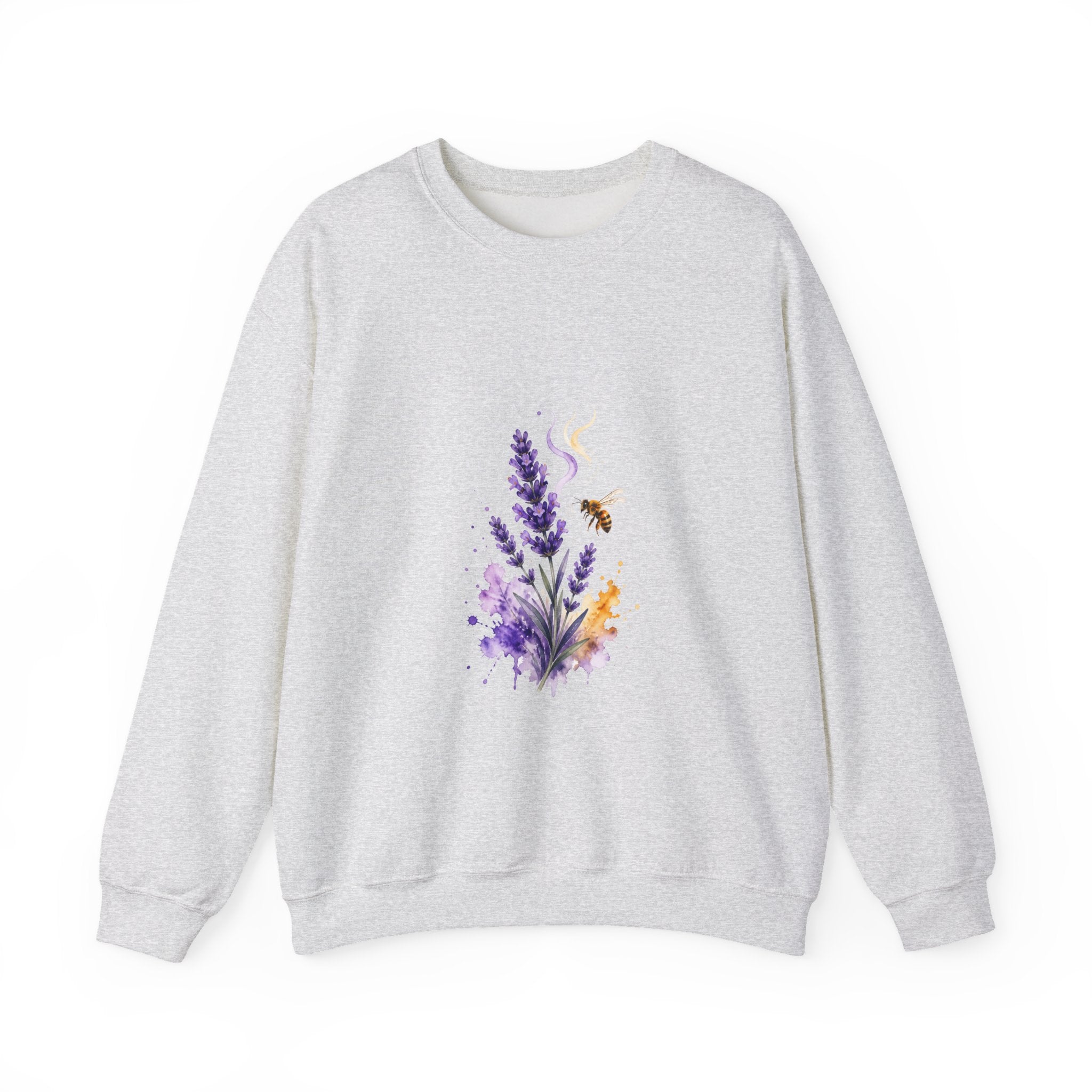Matching Couple Sweatshirt - Lavender & Thistle Matching Couple Crewneck Sweatshirt Watercolor Art His Hers Engagement Gift - Design A
