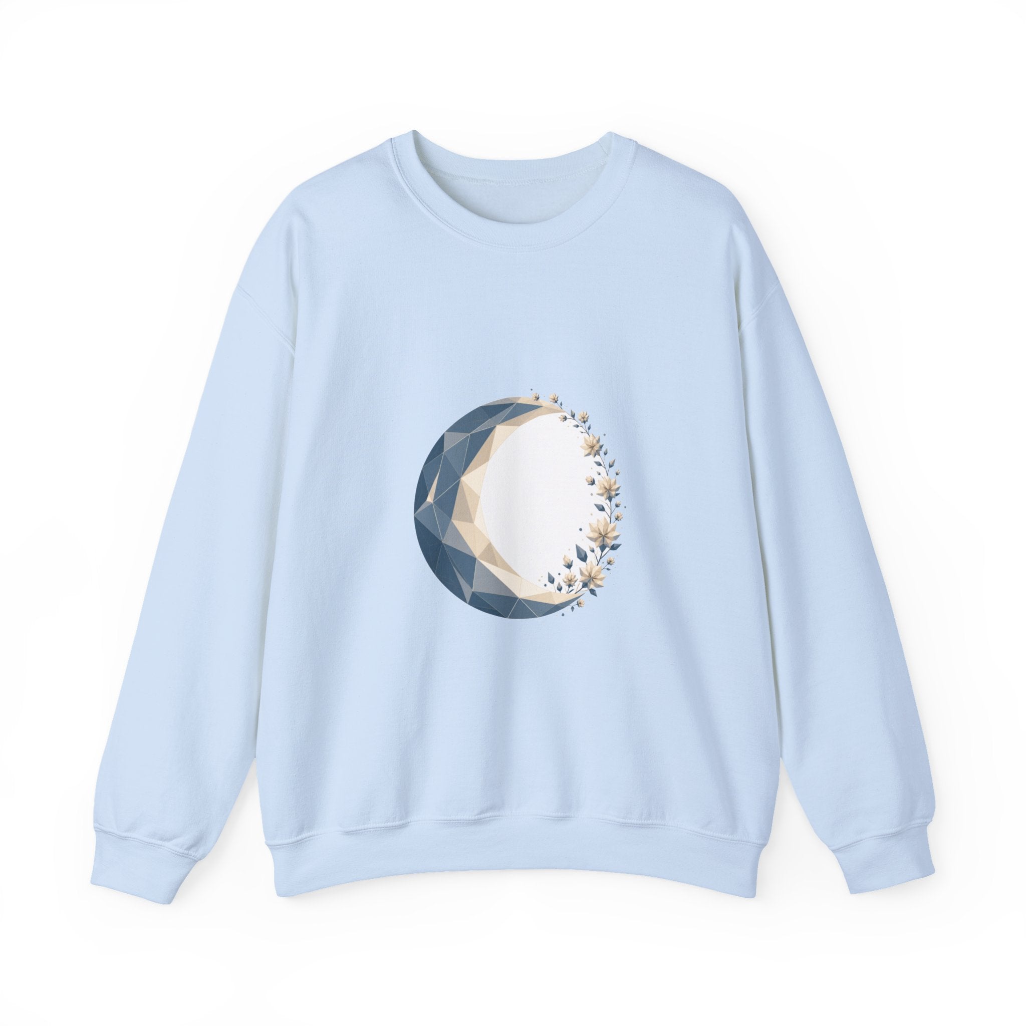 Matching Couple Sweatshirt - Waxing & Waning Moon Matching Couple Comfort Colors Crew Geometric Art His Hers Love Gift - Design A