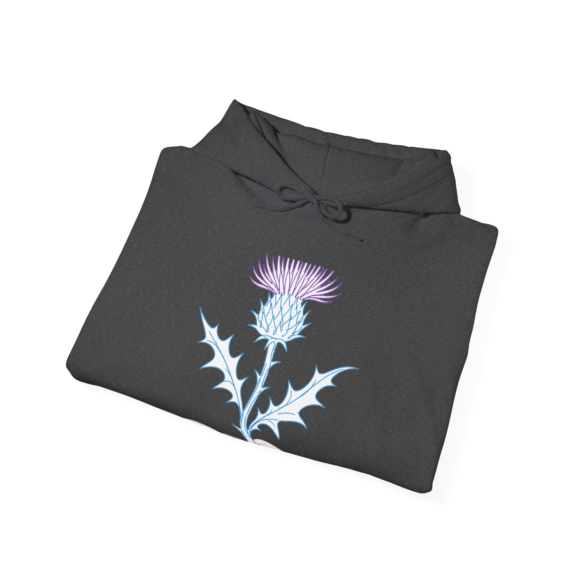 Matching Couple Sweatshirt - Lavender & Thistle Matching Couple Hooded Sweatshirt Minimalist Art His Hers Valentine Gift - Design B
