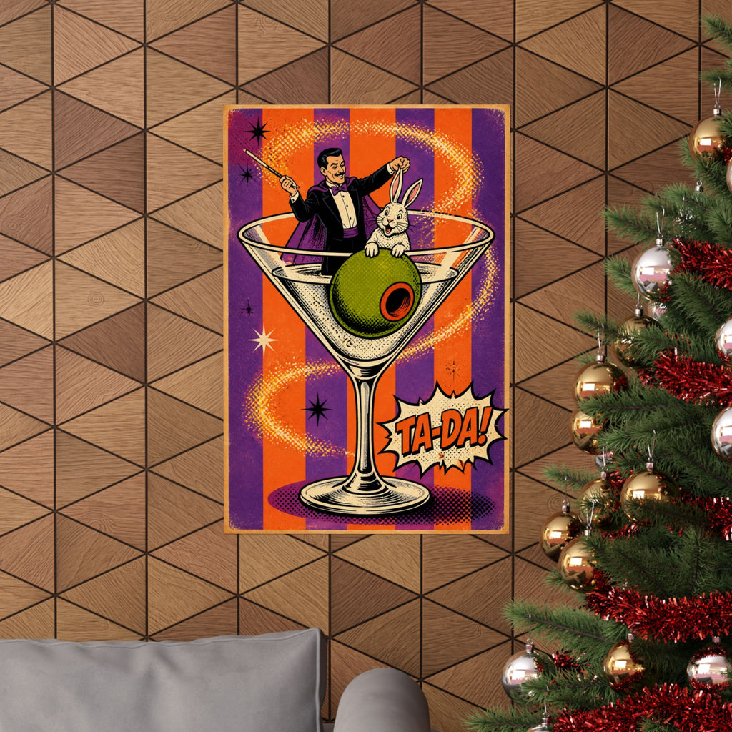 Martini Magician Wall Art Poster 18×24 Pop Art Living Room Decor Maximalist Print