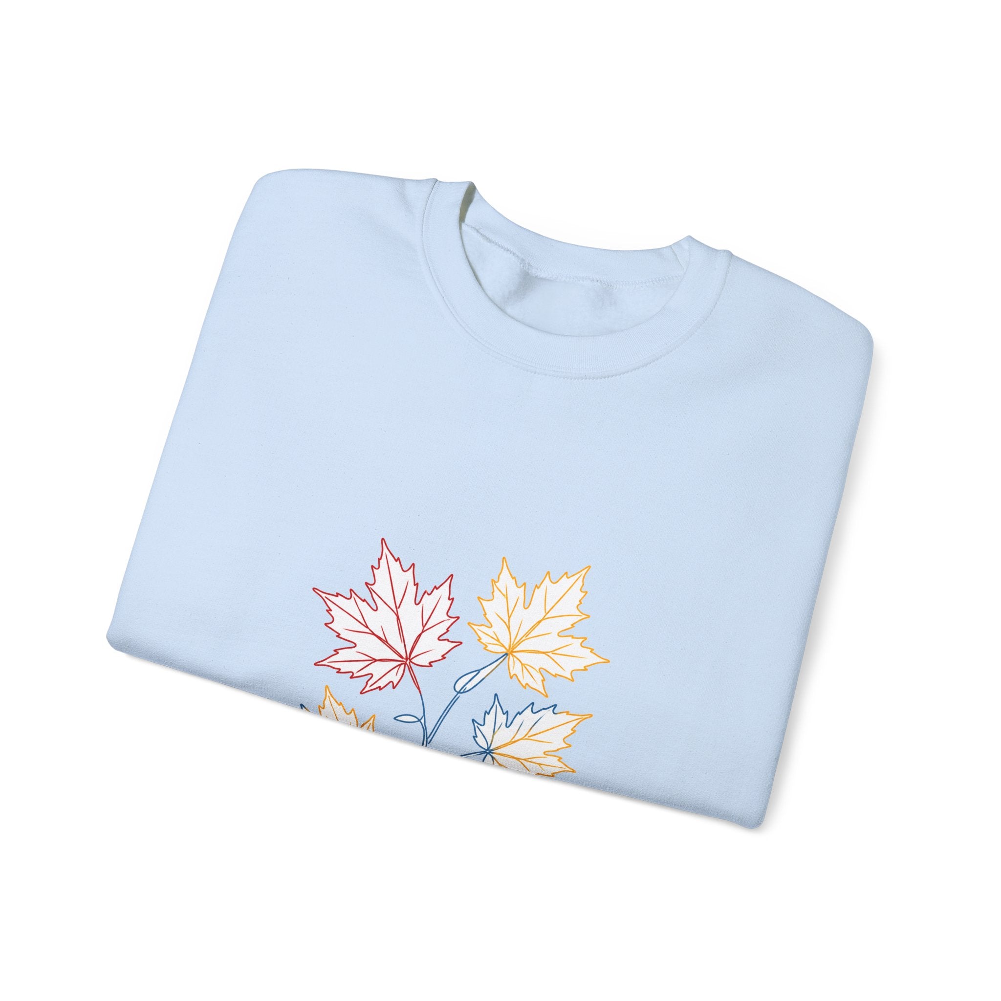 Matching Couple Sweatshirt - Cherry Blossom & Maple Leaf Matching Couple Comfort Colors Crew Minimalist Art His Hers Christmas Gift - Design B