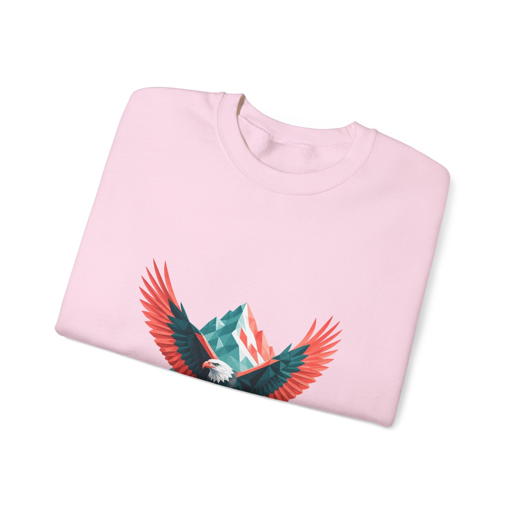 Matching Couple Sweatshirt - Eagle & Whale Matching Couple Comfort Colors Crew Geometric Art His Hers Love Gift - Design A