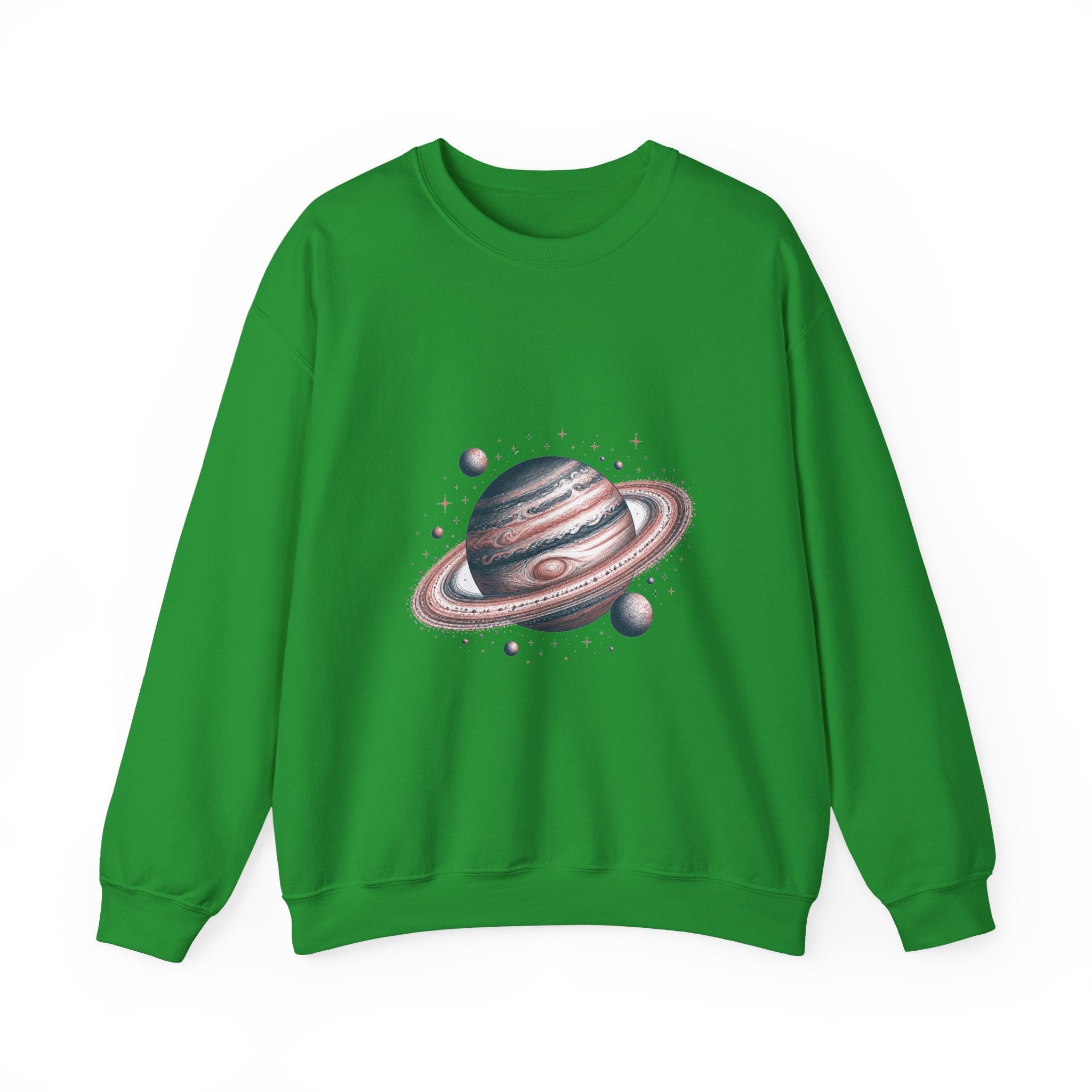 Matching Couple Sweatshirt - Astronaut & Planet Matching Couple Crewneck Sweatshirt Hand-Drawn Art His Hers Best Friend Gift - Design B