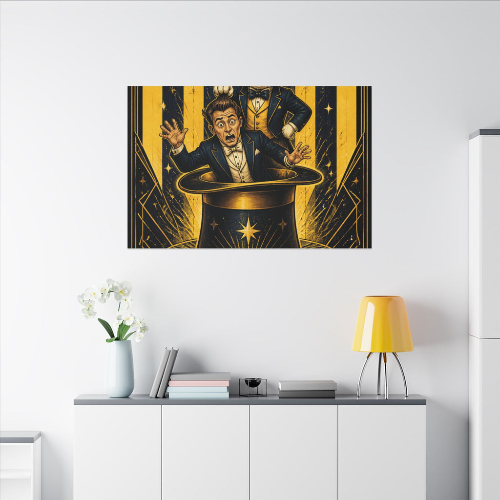 Magic Hat Rabbit Wall Art Canvas 24×36 Art Deco Bar Area Decor Maximalist Print