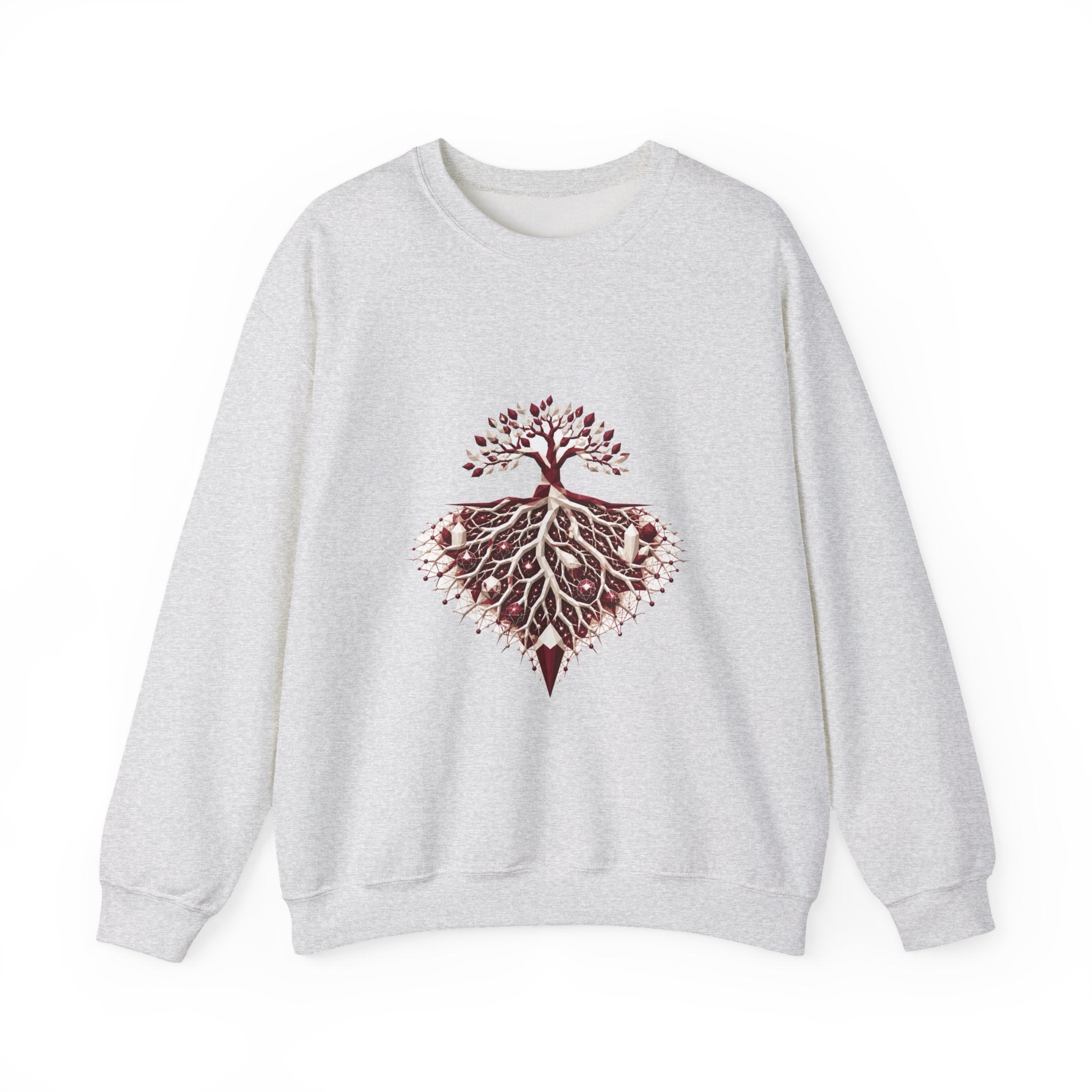 Matching Couple Sweatshirt - Ancient Oak & Deep Roots Matching Couple Premium Fleece Sweatshirt Geometric Art His Hers Love Gift - Design B