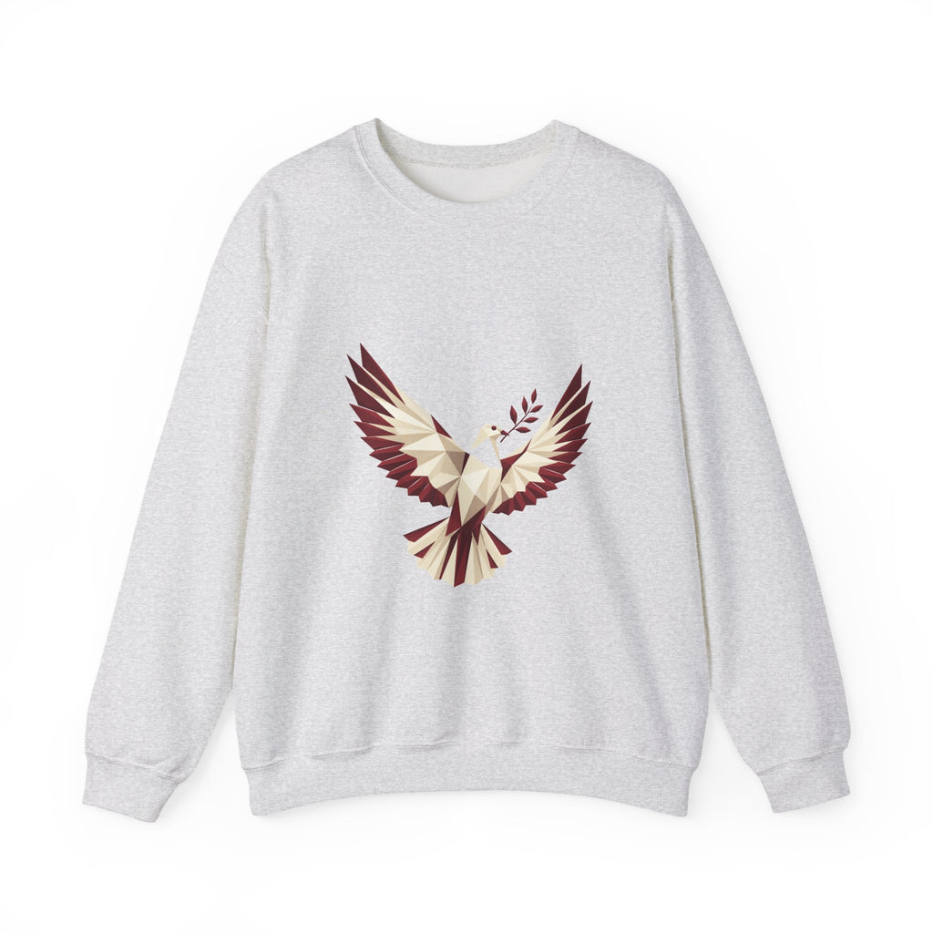 Matching Couple Sweatshirt - Wolf & Dove Matching Couple Comfort Colors Crew Geometric Art His Hers Love Gift - Design B