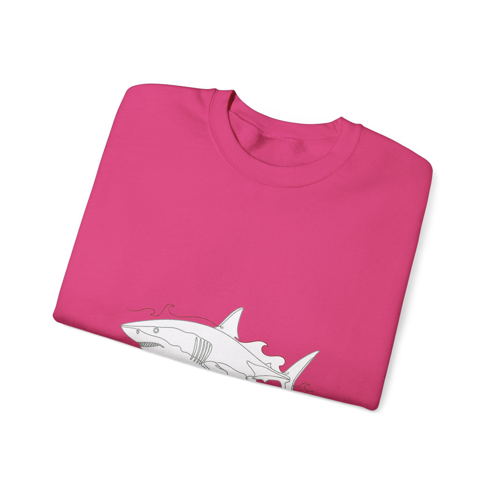 Matching Couple Sweatshirt - Shark & Dolphin Matching Couple Premium Fleece Sweatshirt Minimalist Art His Hers Christmas Gift - Design A