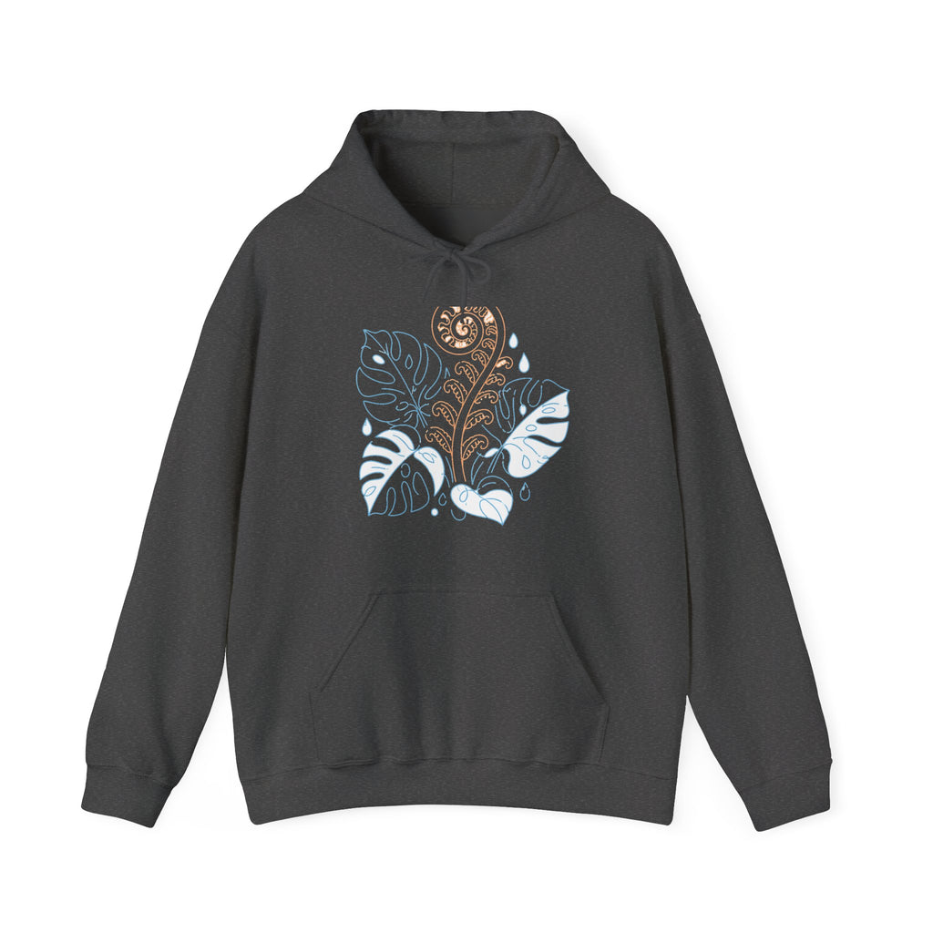 Matching Couple Sweatshirt - Desert & Rainforest Matching Couple Hooded Sweatshirt Minimalist Art His Hers Valentine Gift - Design B