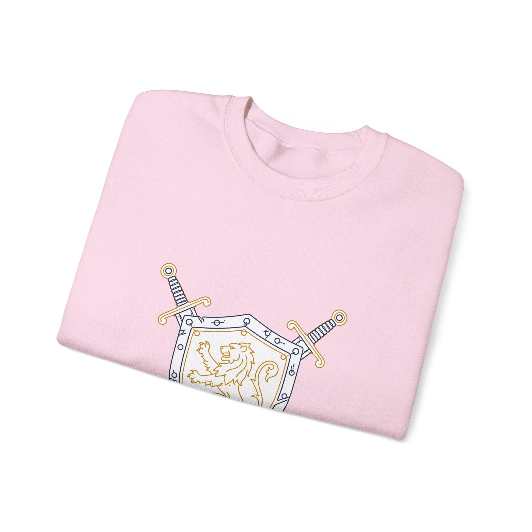 Matching Couple Sweatshirt - Crown & Shield Matching Couple Crewneck Sweatshirt Minimalist Art His Hers Valentine Gift - Design B