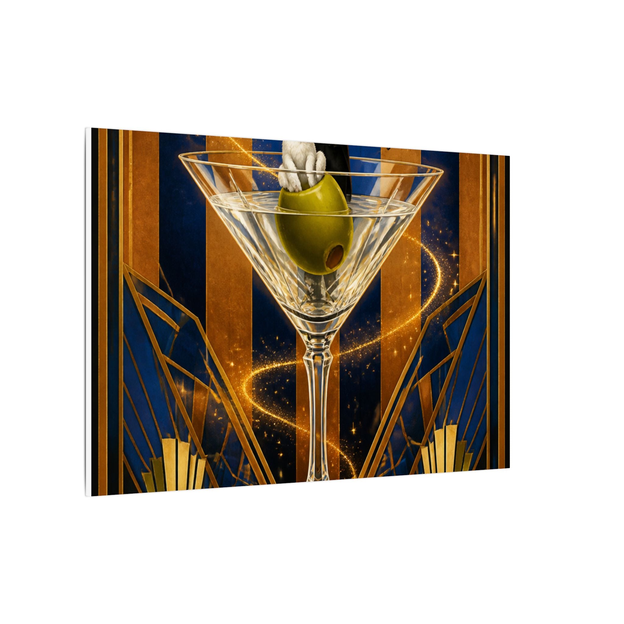 Martini Magician Wall Art Canvas 16×20 Art Deco Entryway Decor Maximalist Print