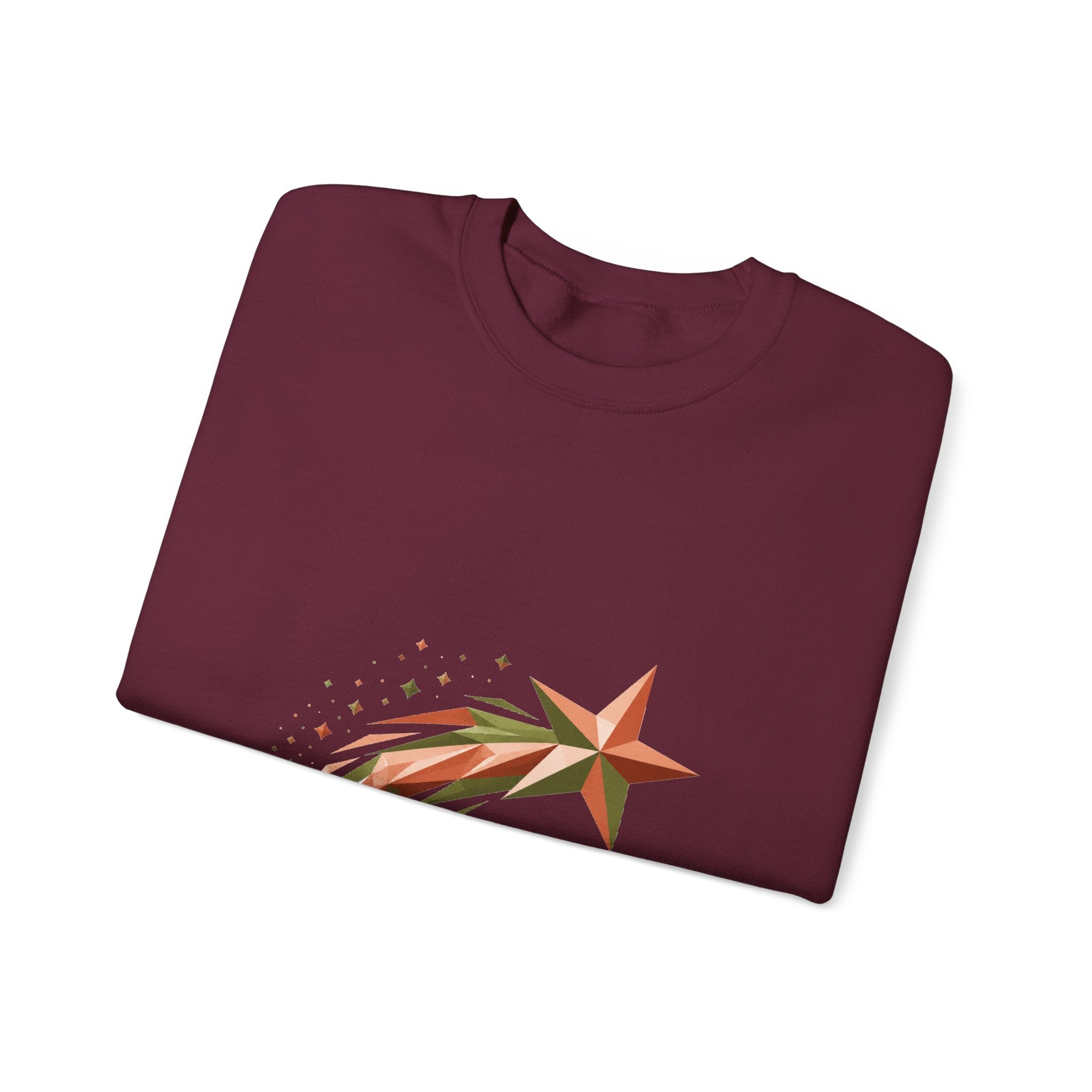 Matching Couple Sweatshirt - Shooting Star & North Star Matching Couple Comfort Colors Crew Geometric Art His Hers Love Gift - Design A