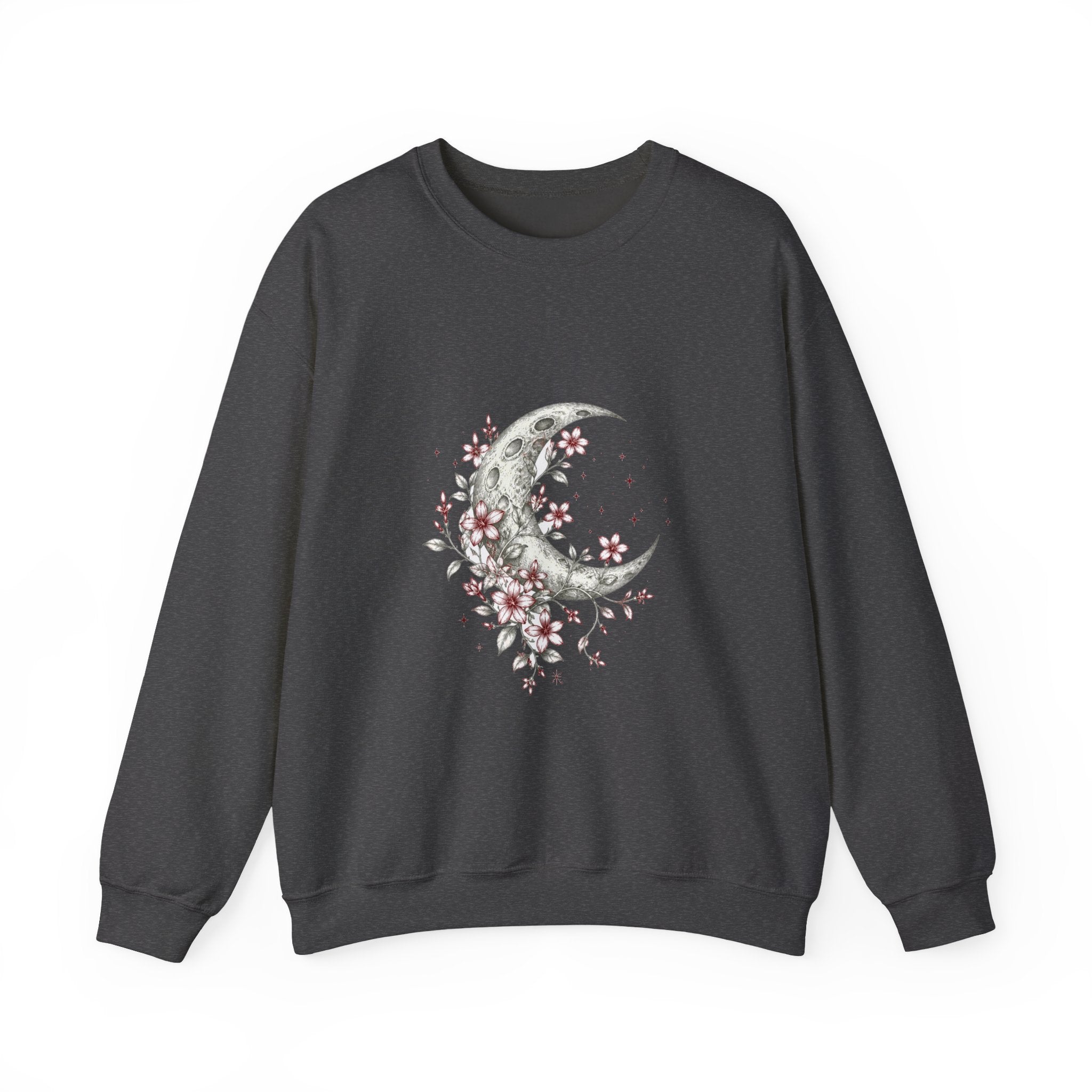Matching Couple Sweatshirt - Sun & Moon Matching Couple Crewneck Sweatshirt Hand-Drawn Art His Hers Best Friend Gift - Design A