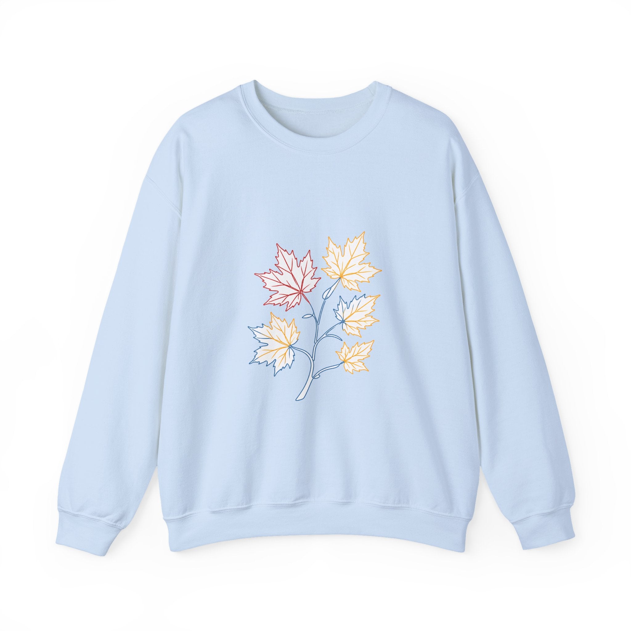 Matching Couple Sweatshirt - Cherry Blossom & Maple Leaf Matching Couple Comfort Colors Crew Minimalist Art His Hers Christmas Gift - Design B