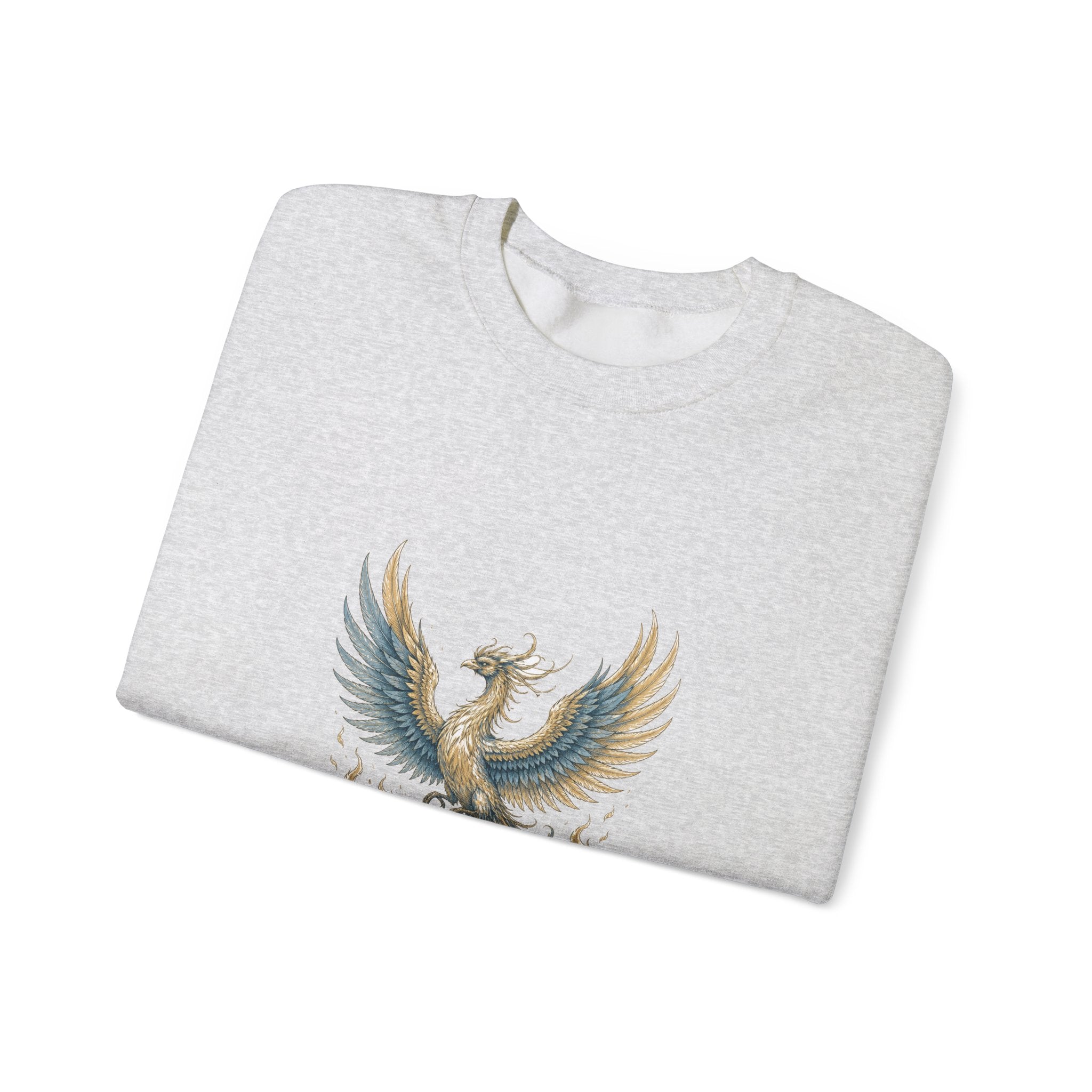 Matching Couple Sweatshirt - Dragon & Phoenix Matching Couple Crewneck Sweatshirt Hand-Drawn Art His Hers Best Friend Gift - Design B