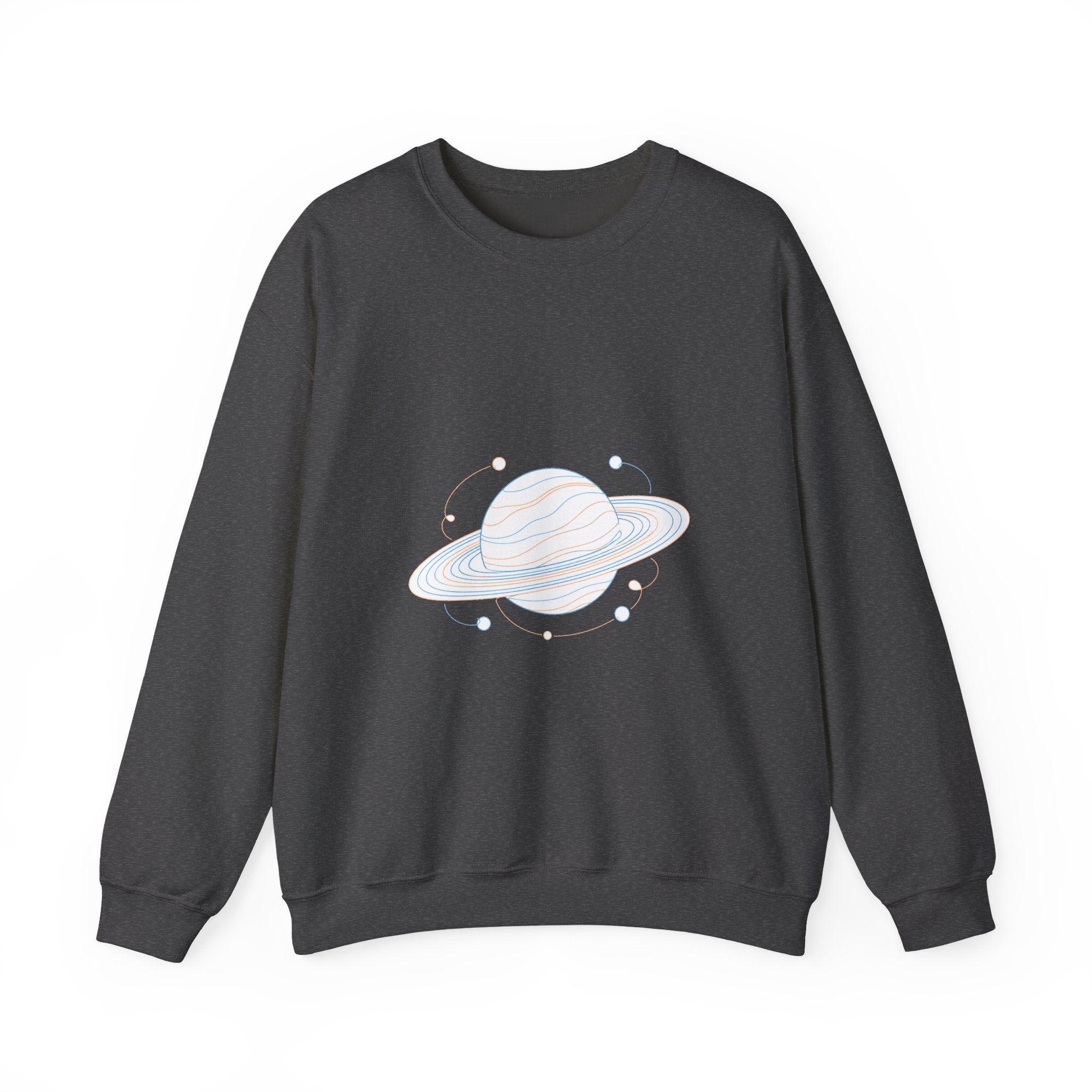 Matching Couple Sweatshirt - Saturn & Jupiter Matching Couple Premium Fleece Sweatshirt Minimalist Art His Hers Christmas Gift - Design A