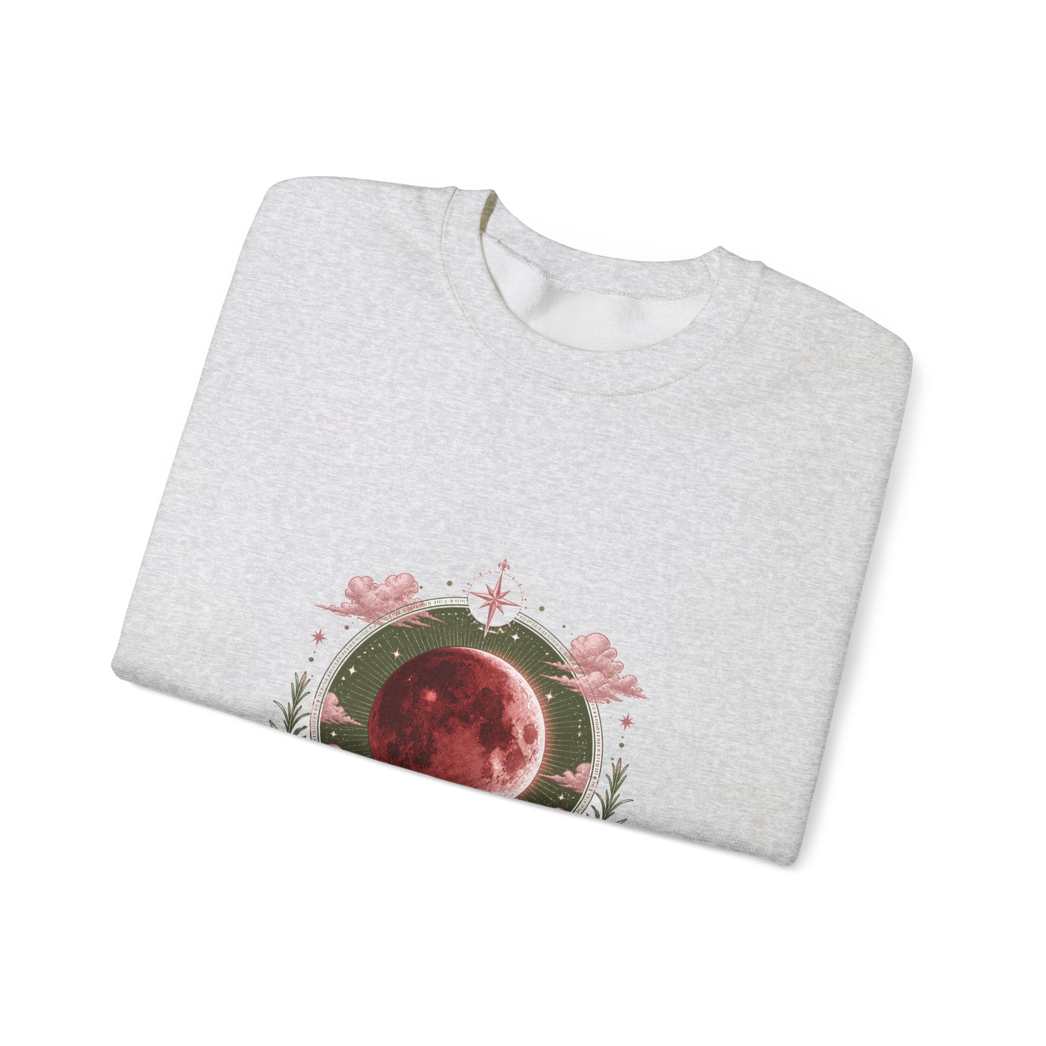 Matching Couple Sweatshirt - Solar & Lunar Eclipse Matching Couple Crewneck Sweatshirt Vintage Art His Hers Wedding Gift - Design B