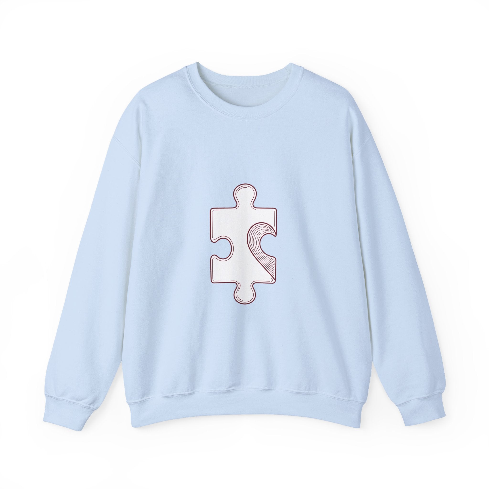 Matching Couple Sweatshirt - Puzzle Pieces Matching Couple Premium Fleece Sweatshirt Minimalist Art His Hers Christmas Gift - Design A