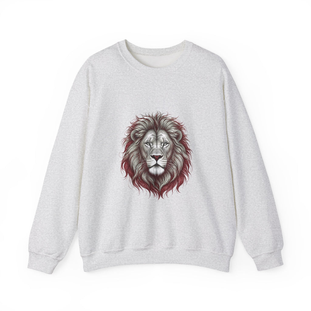 Matching Couple Sweatshirt - Lion & Lamb Matching Couple Crewneck Sweatshirt Hand-Drawn Art His Hers Best Friend Gift - Design A