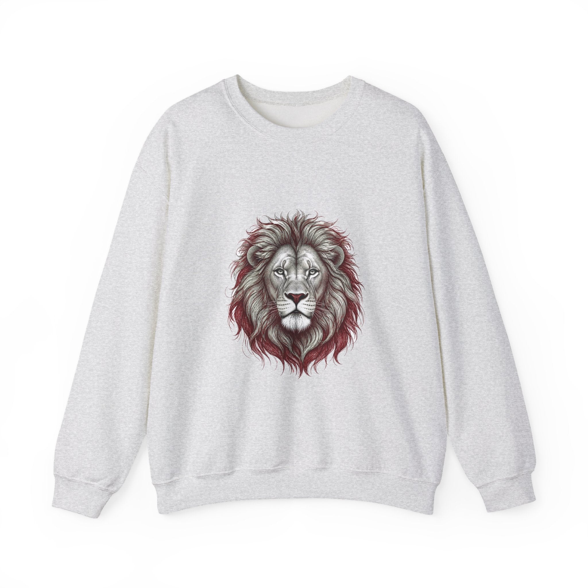 Matching Couple Sweatshirt - Lion & Lamb Matching Couple Crewneck Sweatshirt Hand-Drawn Art His Hers Best Friend Gift - Design A
