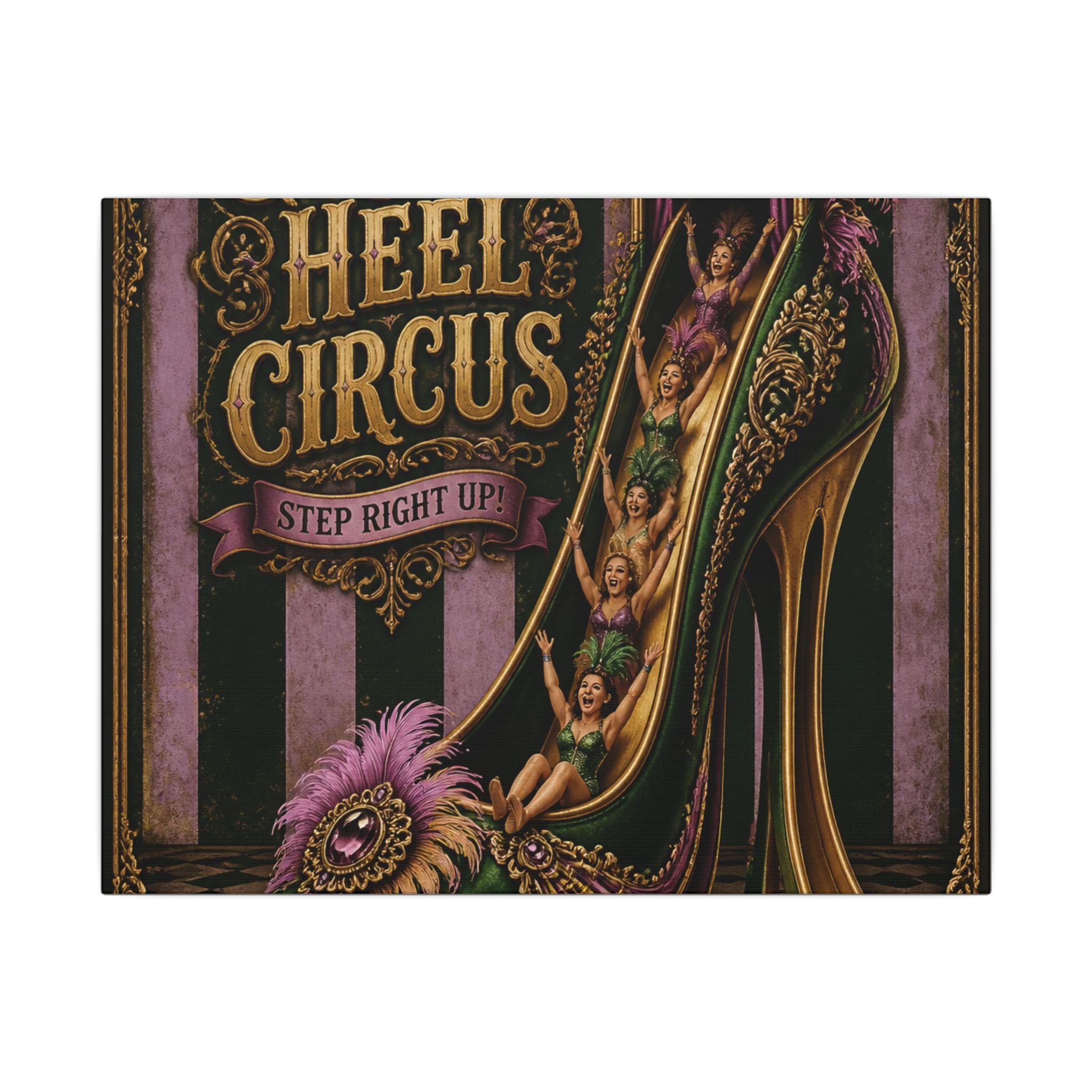 High Heel Slide Wall Art Canvas 24×36 Baroque Studio Decor Maximalist Print