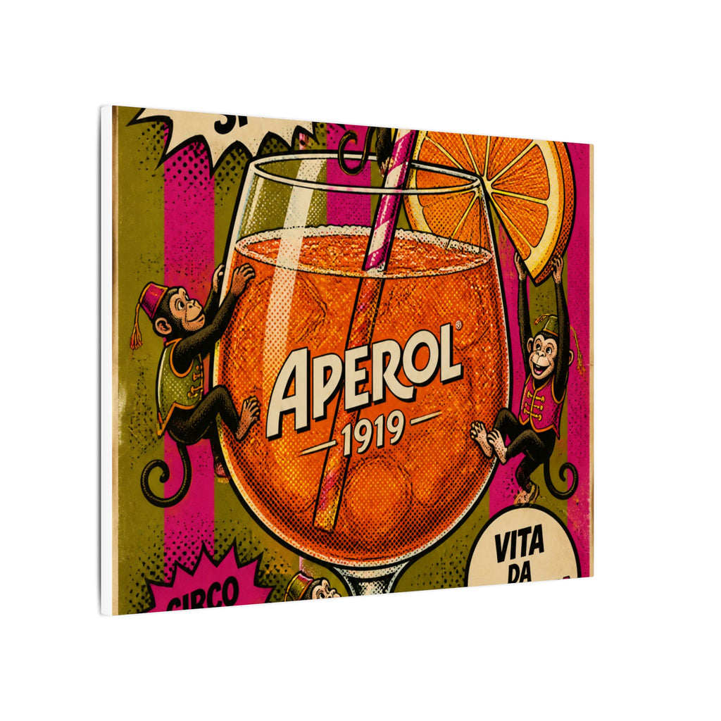 Aperol Spritz Monkeys Wall Art Canvas 16×20 Pop Art Living Room Decor Maximalist Print
