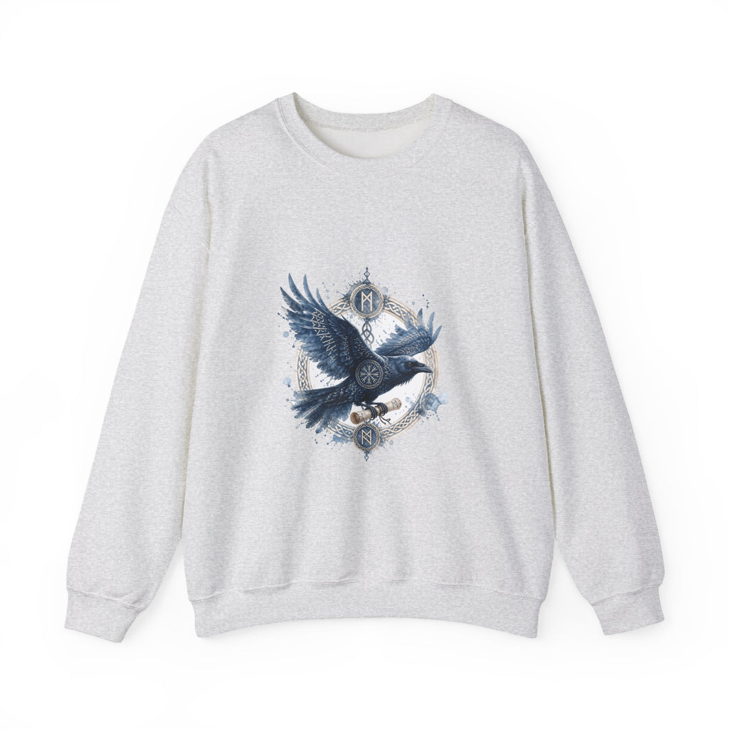 Matching Couple Sweatshirt - Huginn & Muninn Matching Couple Comfort Colors Crew Watercolor Art His Hers Birthday Gift - Design B