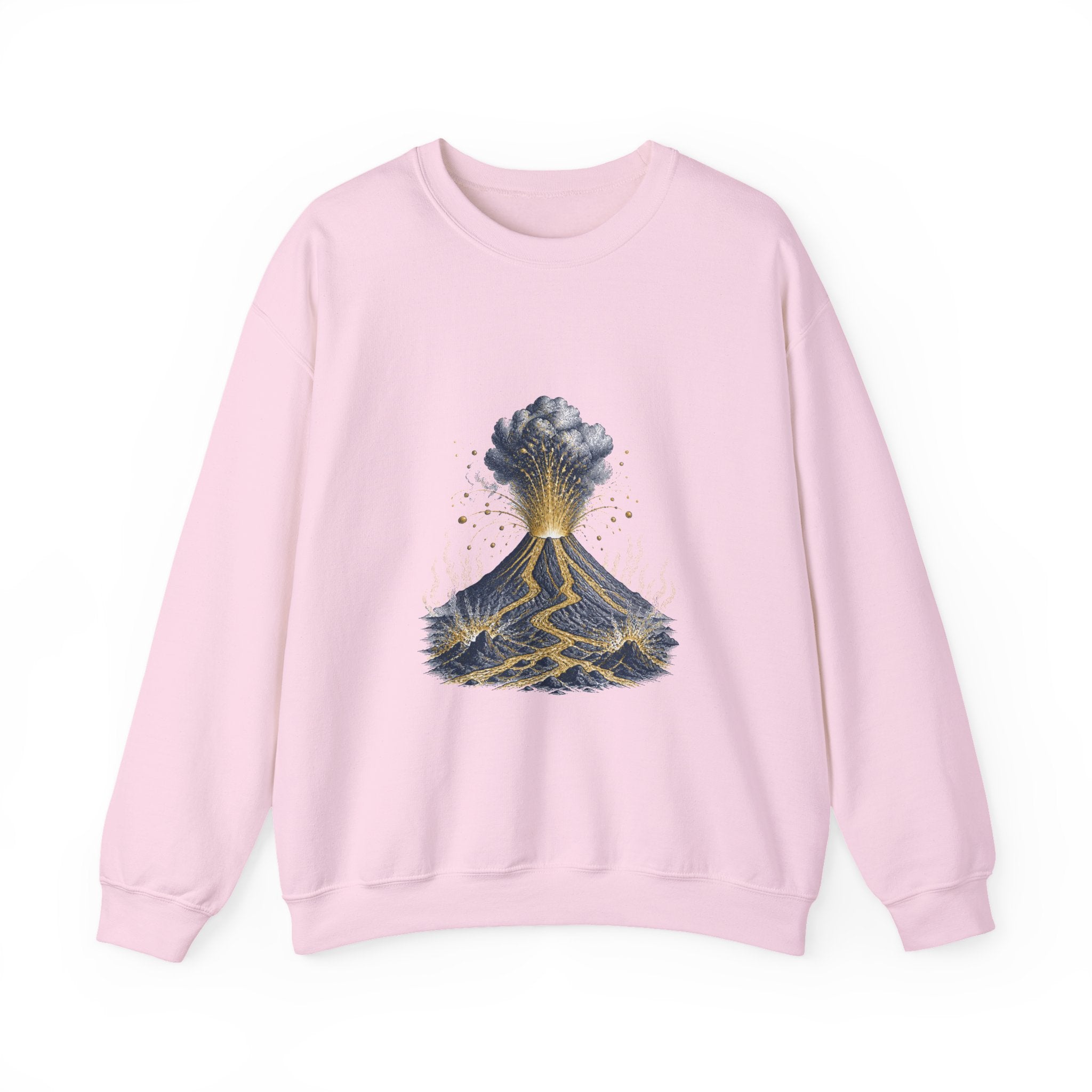 Matching Couple Sweatshirt - Volcano & Glacier Matching Couple Comfort Colors Crew Vintage Art His Hers Honeymoon Gift - Design A