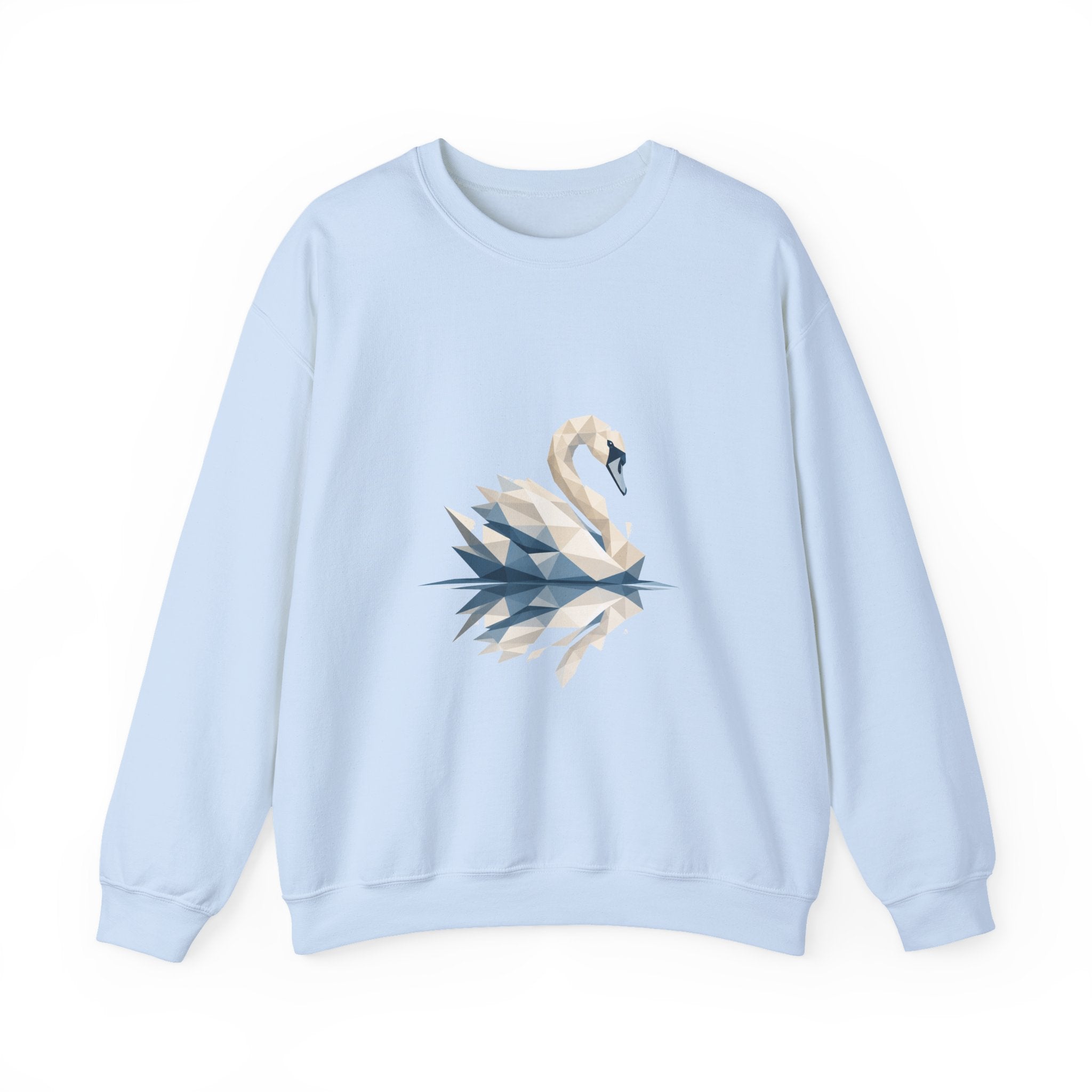 Matching Couple Sweatshirt - Raven & Swan Matching Couple Comfort Colors Crew Geometric Art His Hers Love Gift - Design B